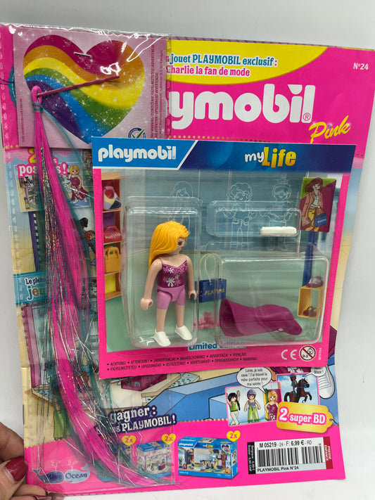 Livre D’activité magazine Playmobil  girls avec sa figurine Charlie Fan de mode jamais ouvert Neuf