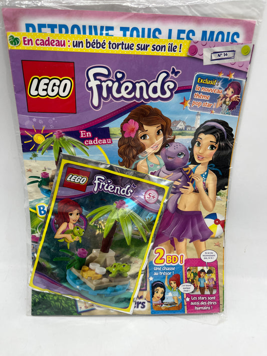 livre d’activité Magazine Lego Friends  avec son sachet à construire numéro 14 Neuf