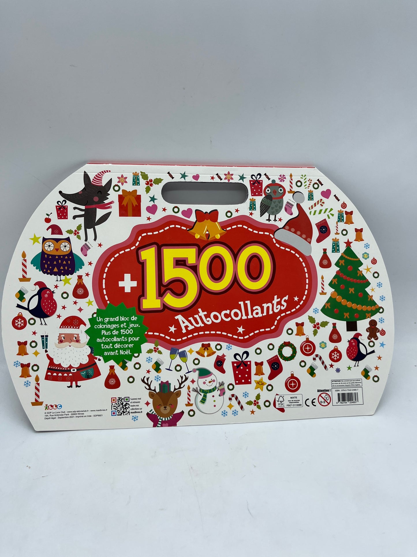 Valisette livre d’activités Spécial Noël avec ces crayons de couleurs et 1500 autocollants neuf