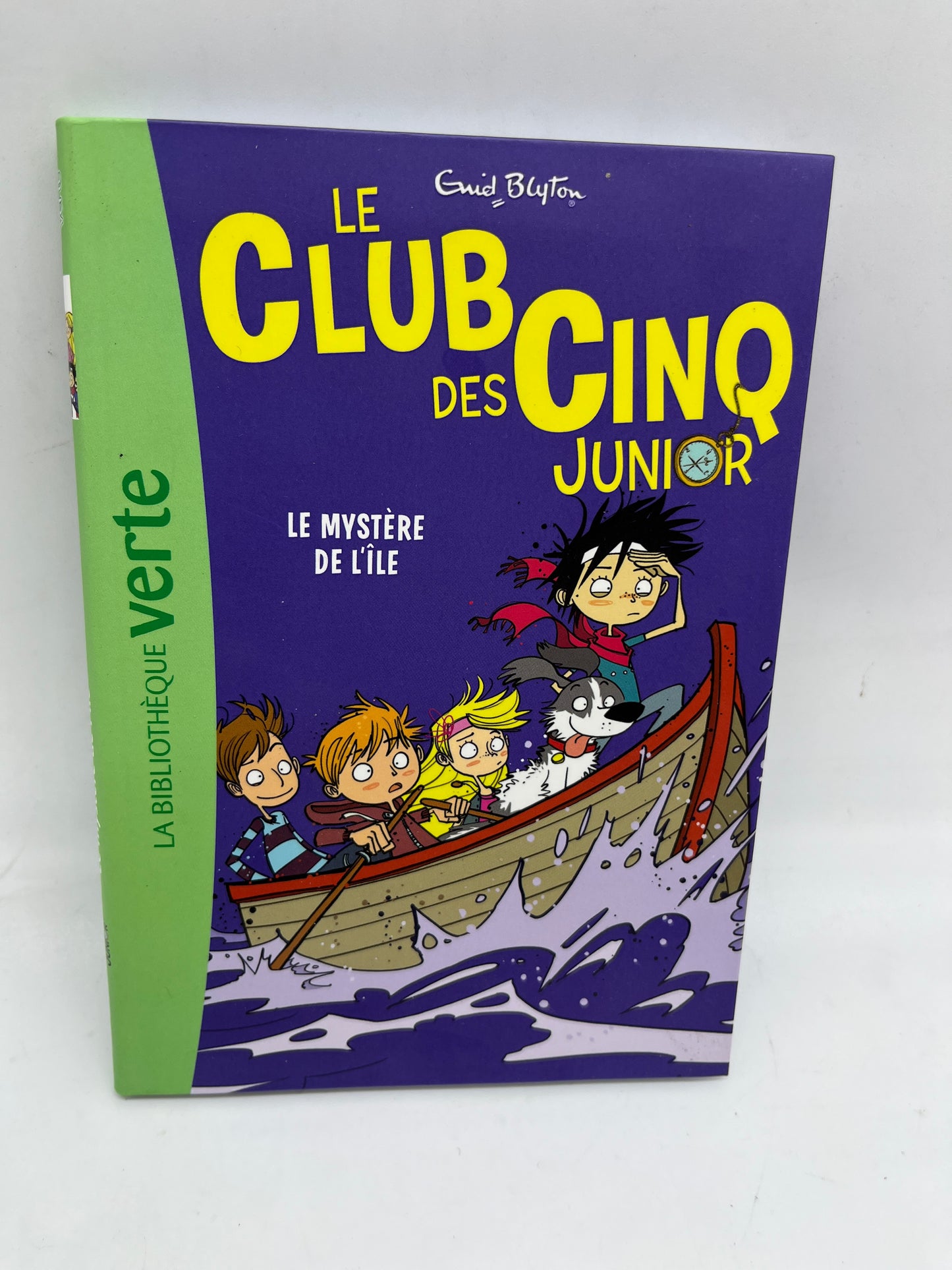 Livre histoire Ma bibliothèque verte Le club des cinq Junior le mystère de l’île Neuf