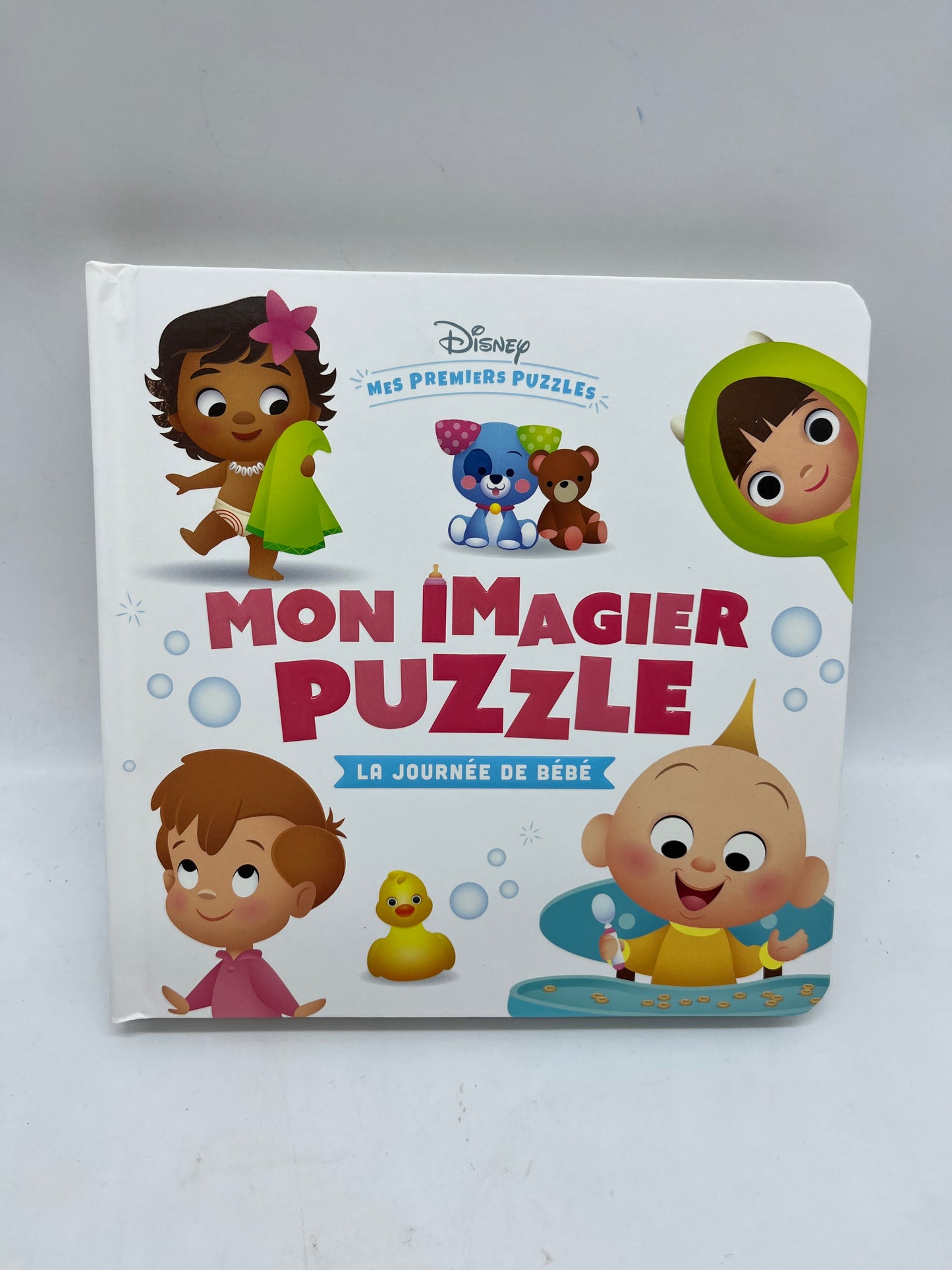 Mon imagier Livre Puzzle theme la journée de bébé Disney Baby  avec ses 20 pièces détachables Neuf