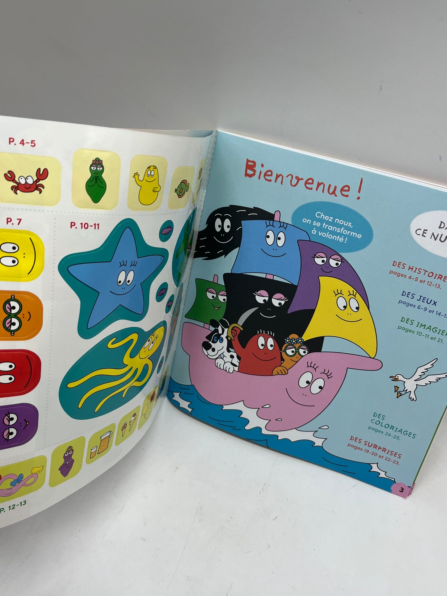 Magazine Livre d’activités souple Barbapapa histoire  avec ces 50 stickers  Été 2023 Neuf !