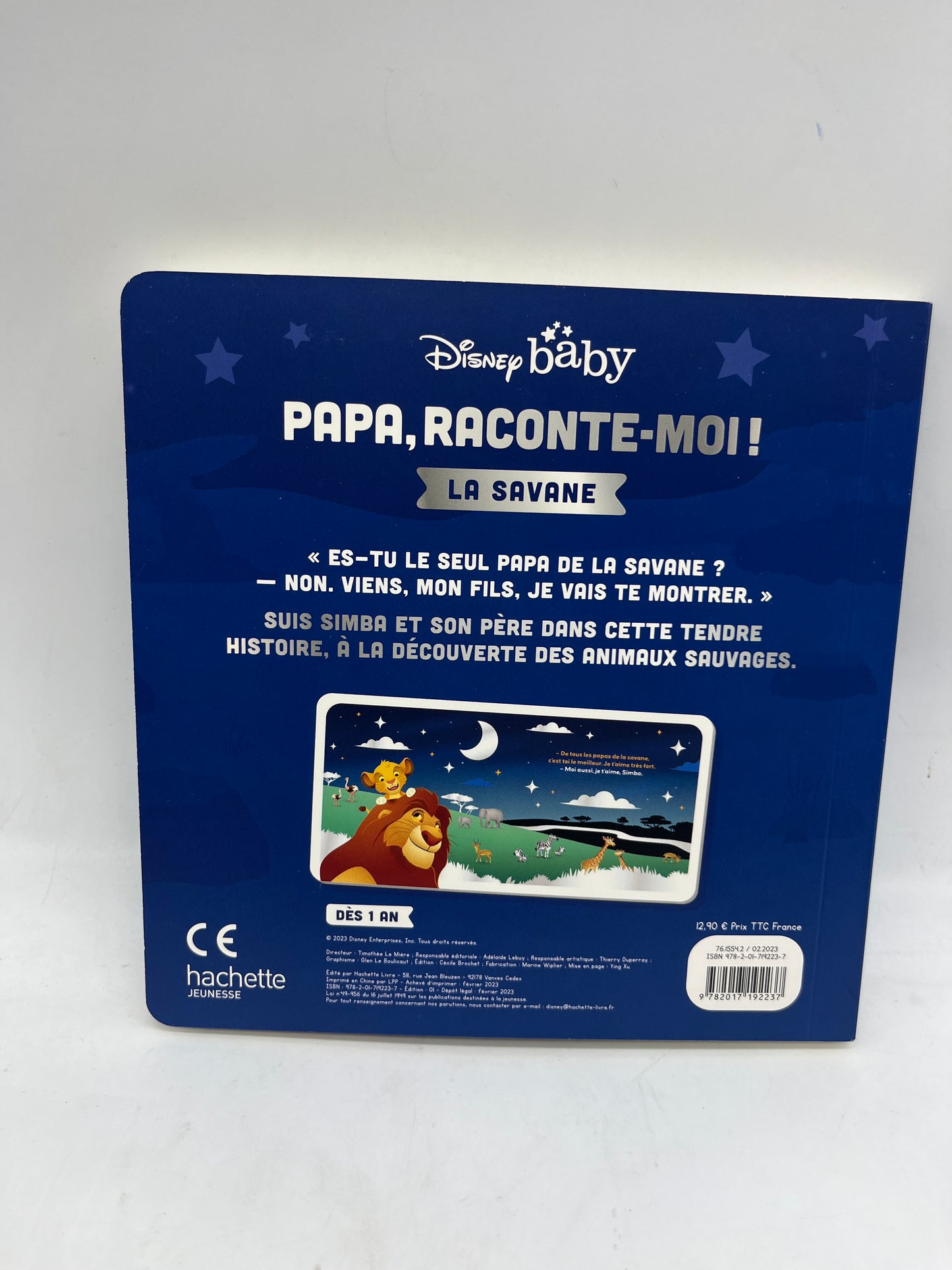 Livre histoire Disney Papa raconte-moi théme la savane des 1 an Neuf