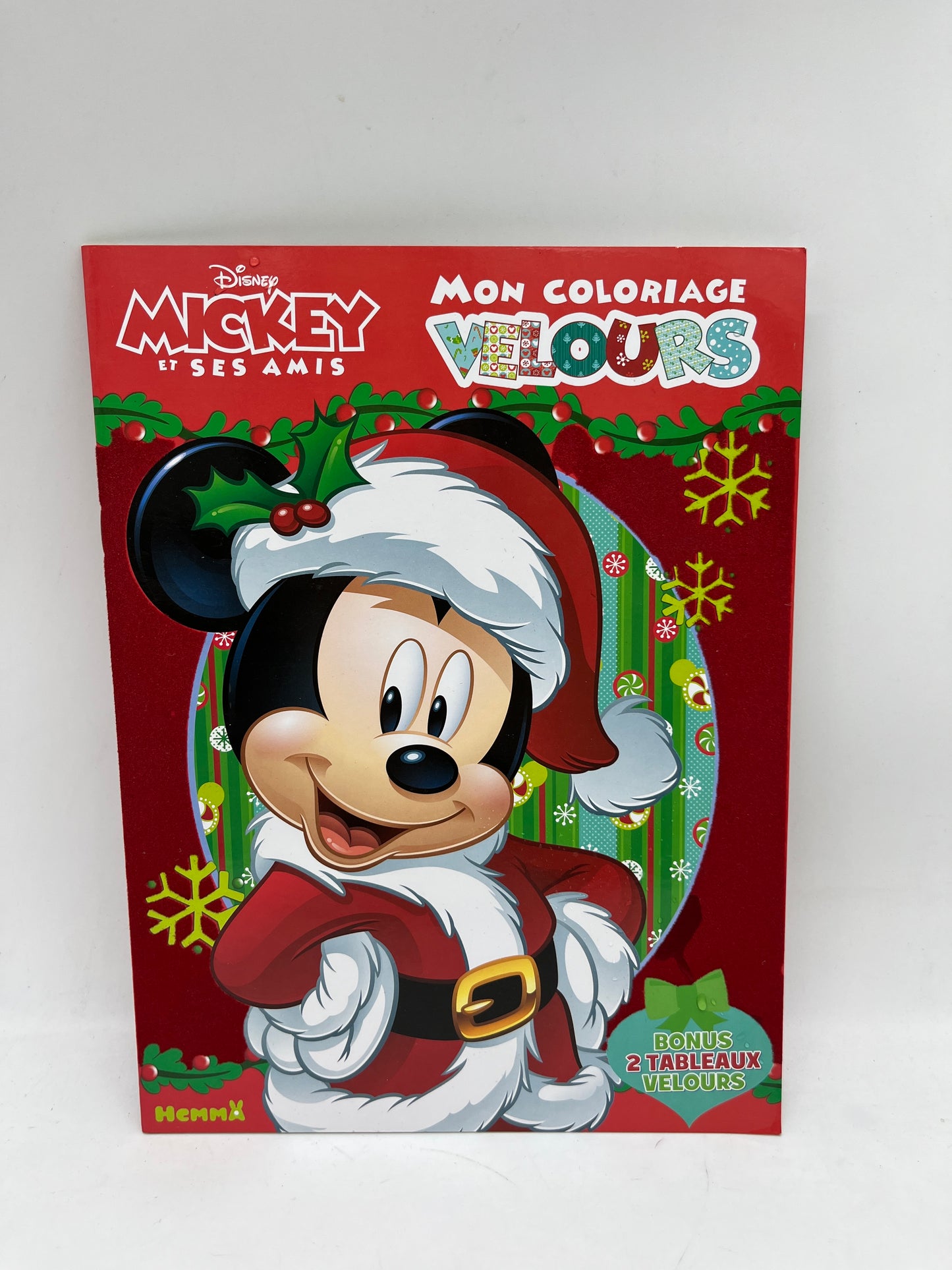 Livre d’activités de Noël Mickey disney coloriage velours spécial Noël Neuf