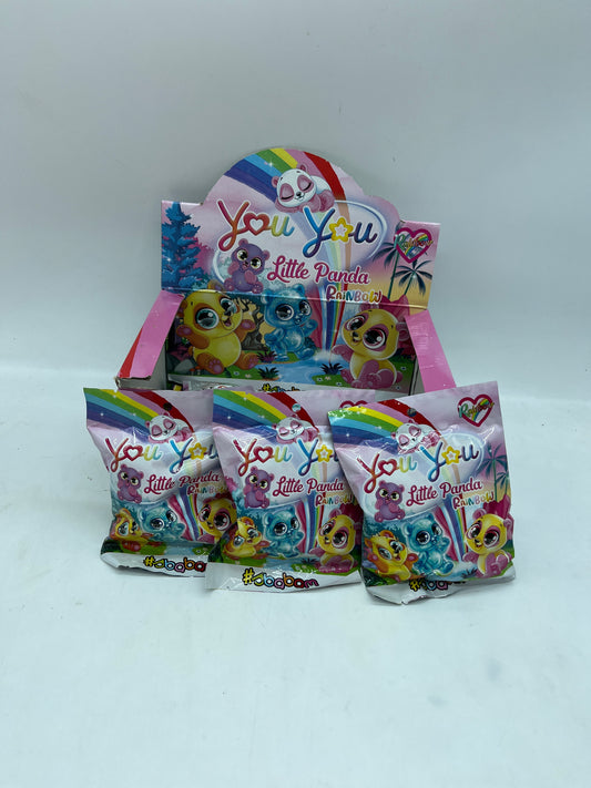 Lot de 3 Figurines Youyou little panda rainbow Neuf