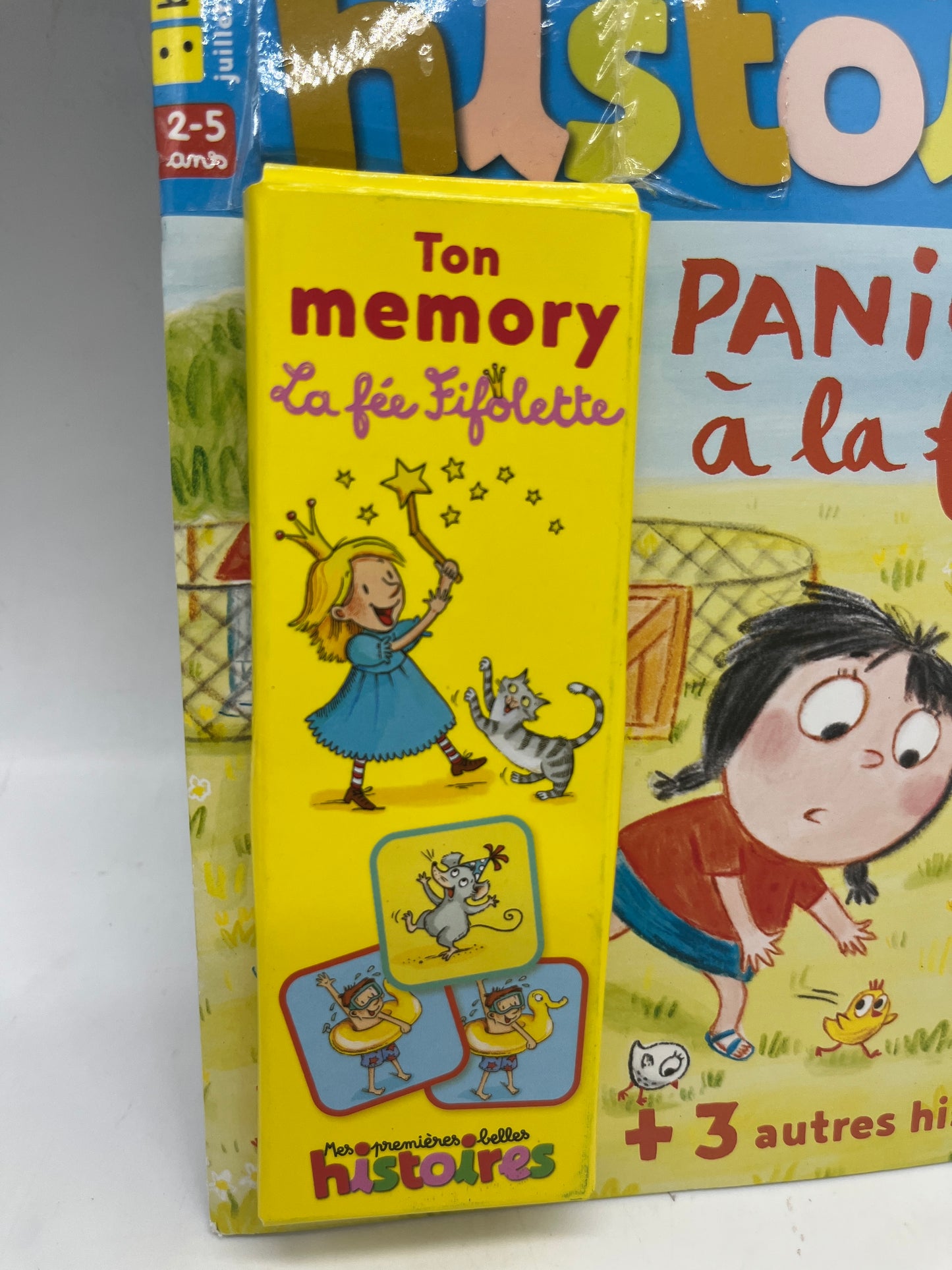 Magazine Livre mes premières belles histoires modèle Panique à la ferme juillet 2023 avec son memory La fée Fifolette Neuf