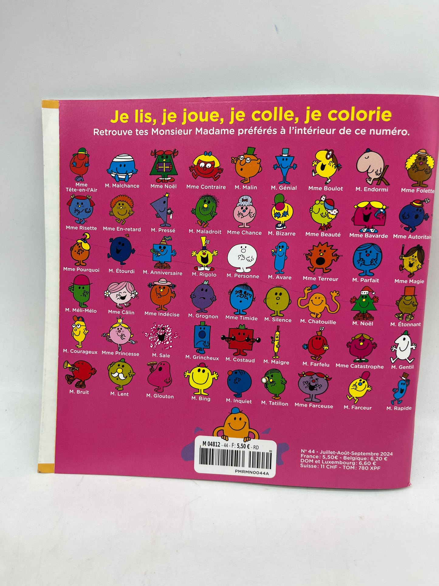 Livre d’activité  Magazine Le journal des Monsieur Madame  Les drôles de Jeux de Madame Risette Neuf avec stickers