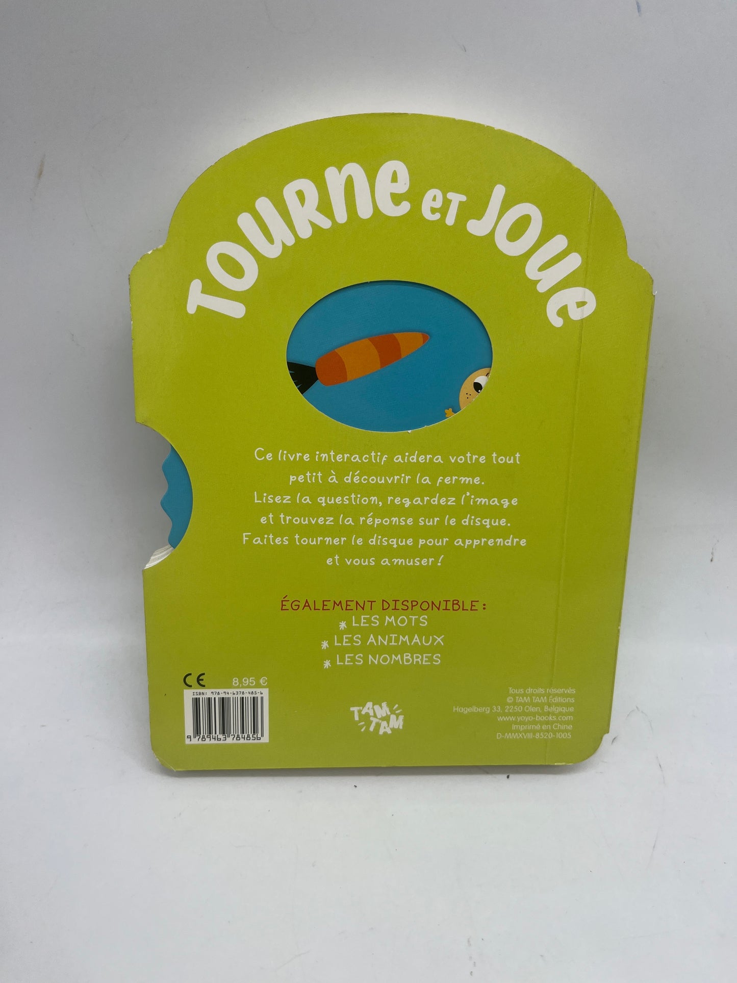 livre Tourne et joue mon premier livre animé ludique illustré thème la ferme Neuf Cartonné