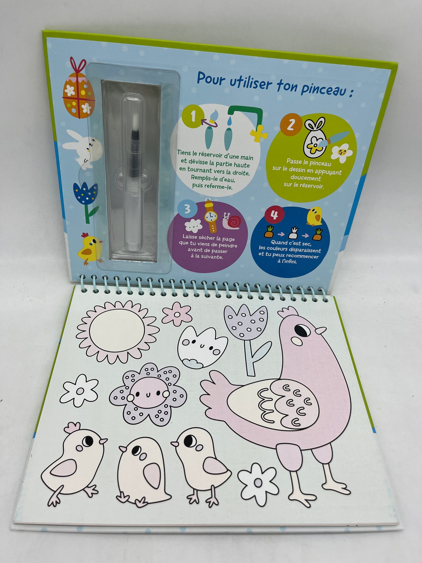Livre d’activités mes Jolie petites magique spécial Pâques avec son stylo à eau Neuf
