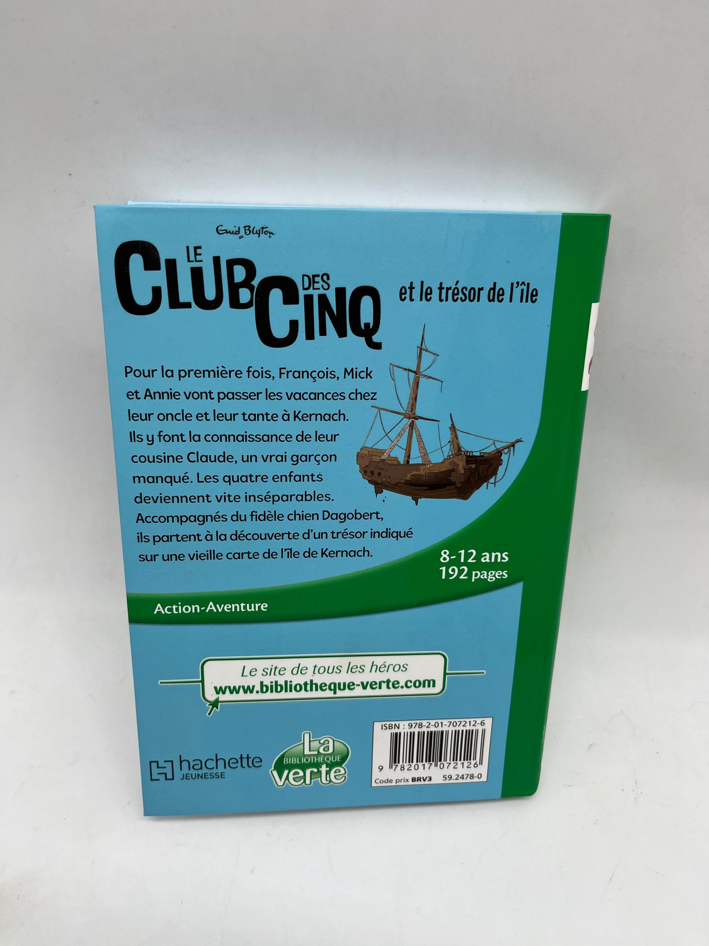 Livre histoire Ma bibliothèque verte Le club des cinq Et le trésor de l’île Neuf
