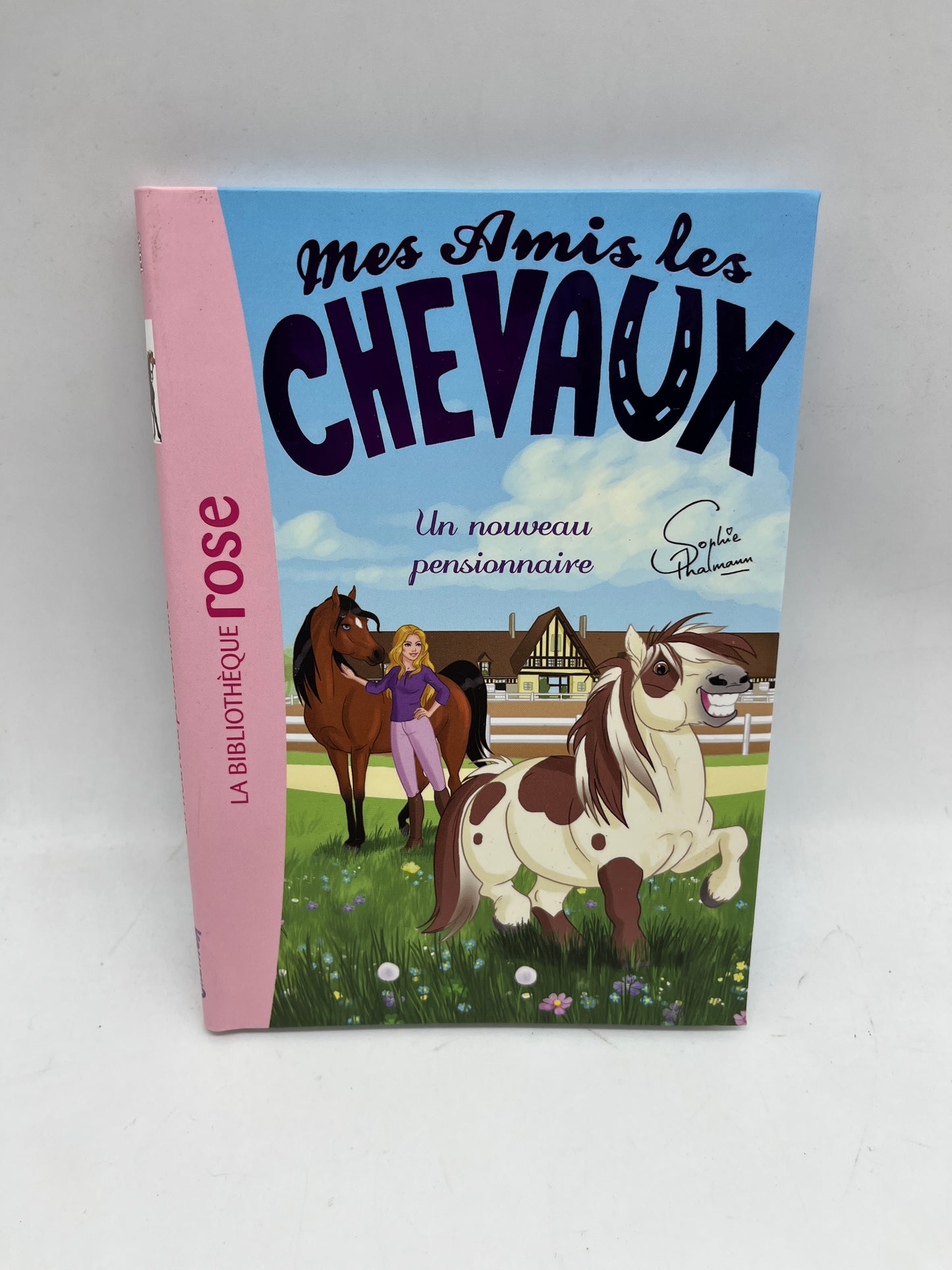 Livre histoire Ma bibliothèque rose Mes premières lectures  Mes amis les chevaux Un nouveau pensionnaire Neuf