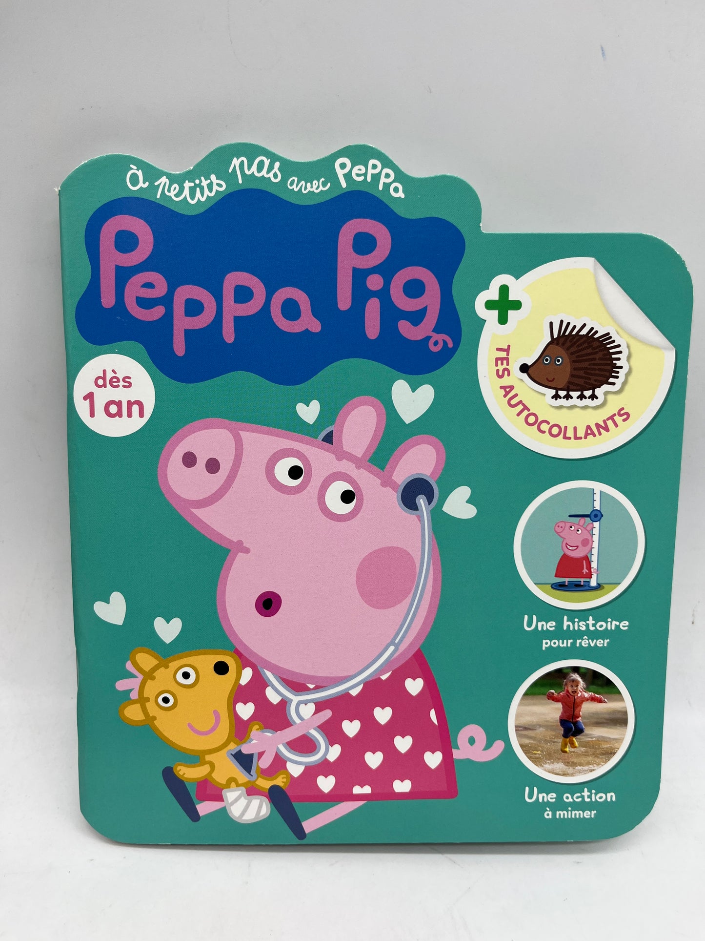 Livre d’activités Magazine À petit pas avec Peppa pig dès 1 ans avec gommettes jeux histoire Neuf thème Docteur