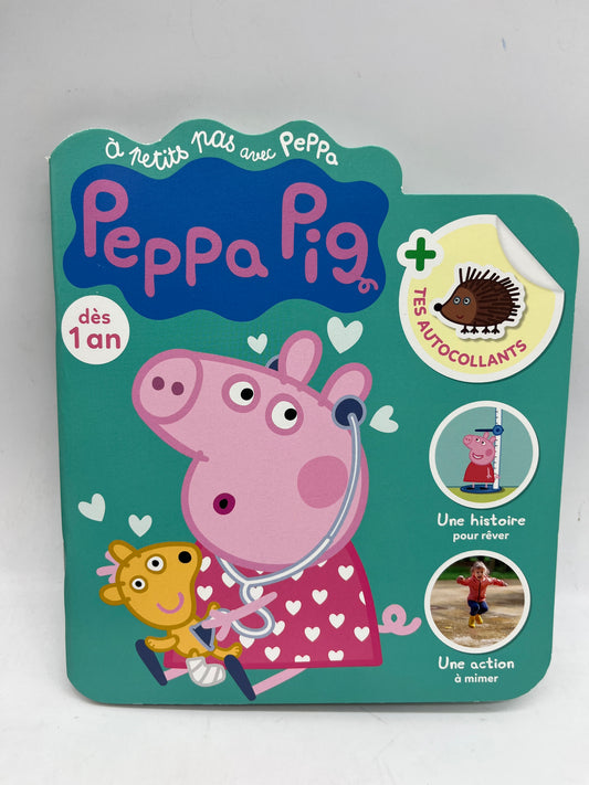 Livre d’activités Magazine À petit pas avec Peppa pig dès 1 ans avec gommettes jeux histoire Neuf thème Docteur