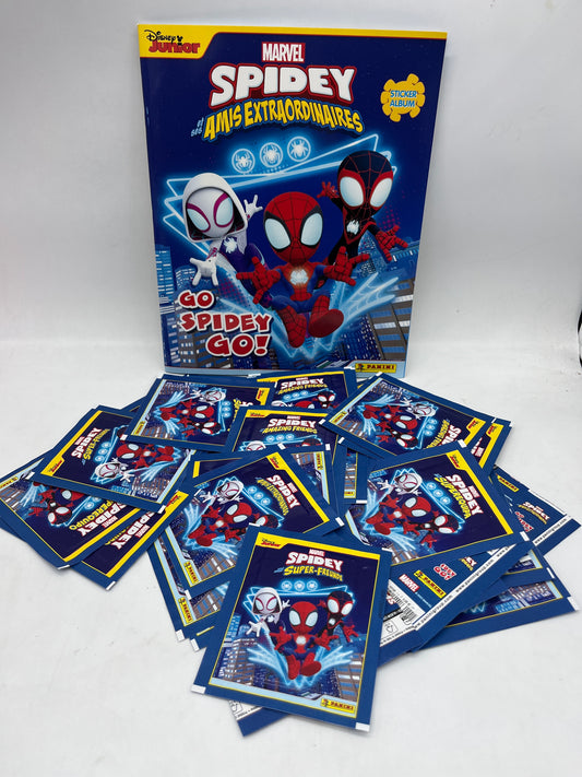 Starter pack Panini Album stickers  Spidey Marvel Avenger go spidey go+ 40 pochettes