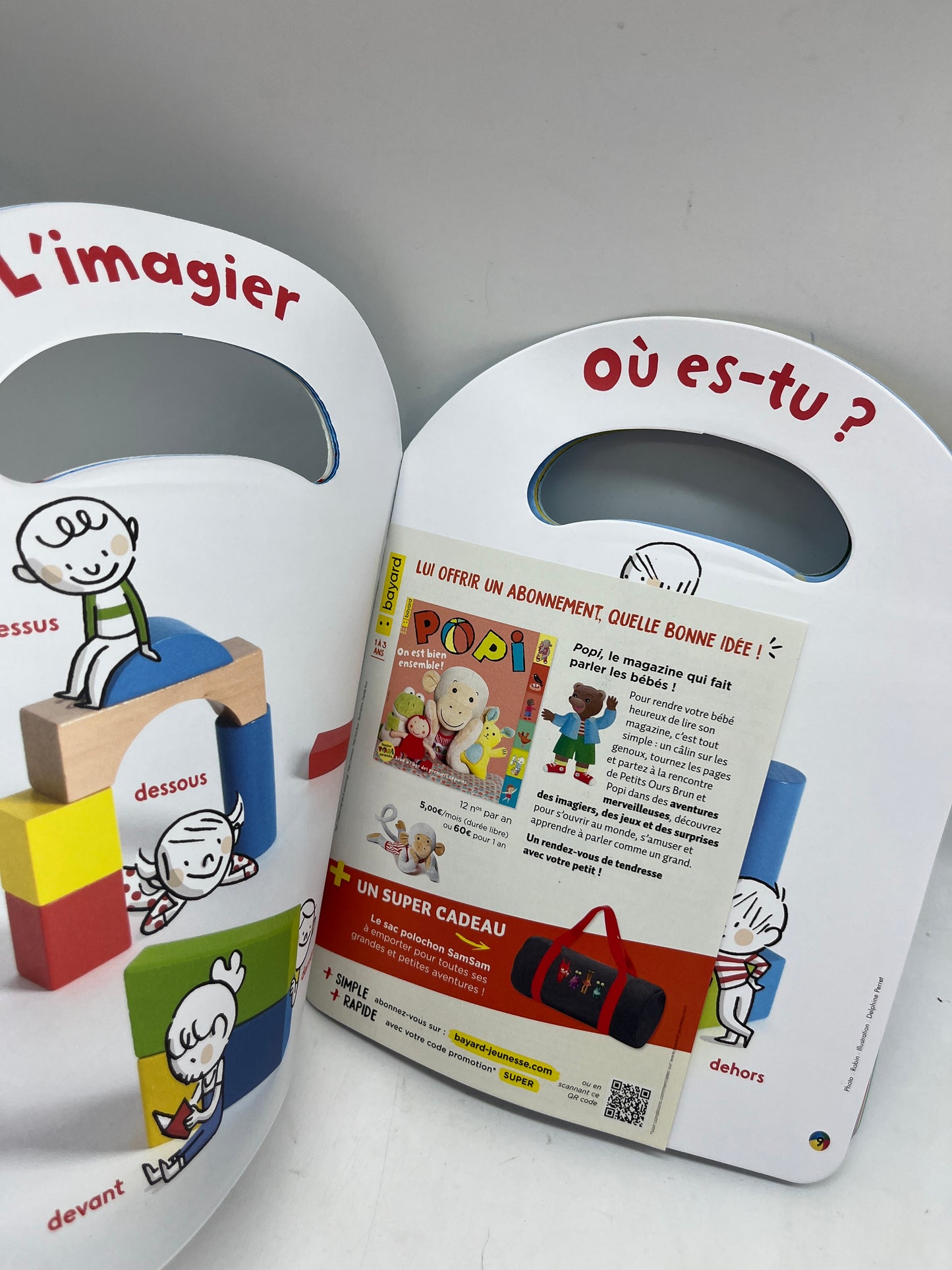 livre d’activité Magazine POPI  Mes premières gommes Avec Petit Ours brun des 1 ans Neuf !