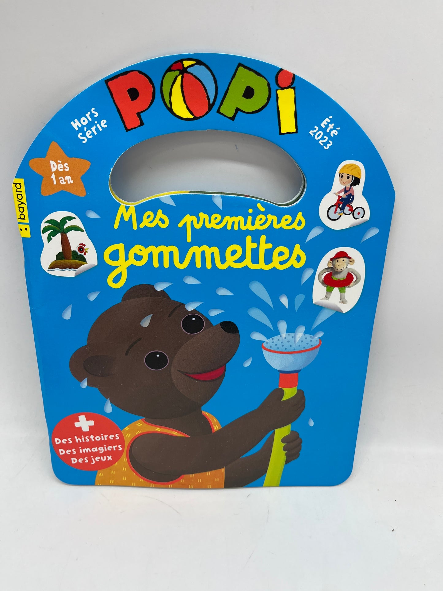 livre d’activité Magazine POPI  Mes premières gommes Avec Petit Ours brun des 1 ans Neuf !