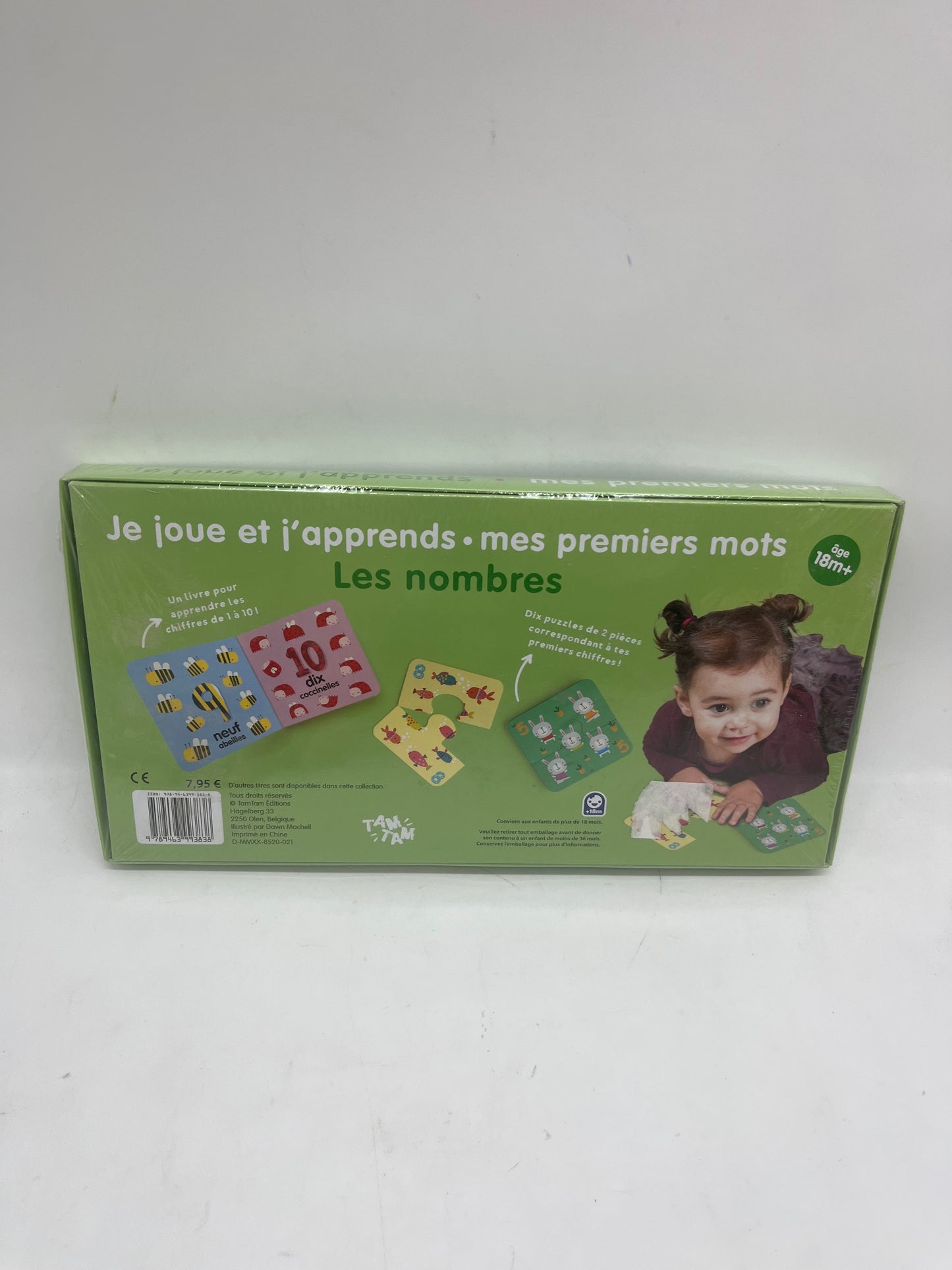 Coffre Les Nombres avec son livre et ses 10 puzzles de 2 pièces Neuf sous blister