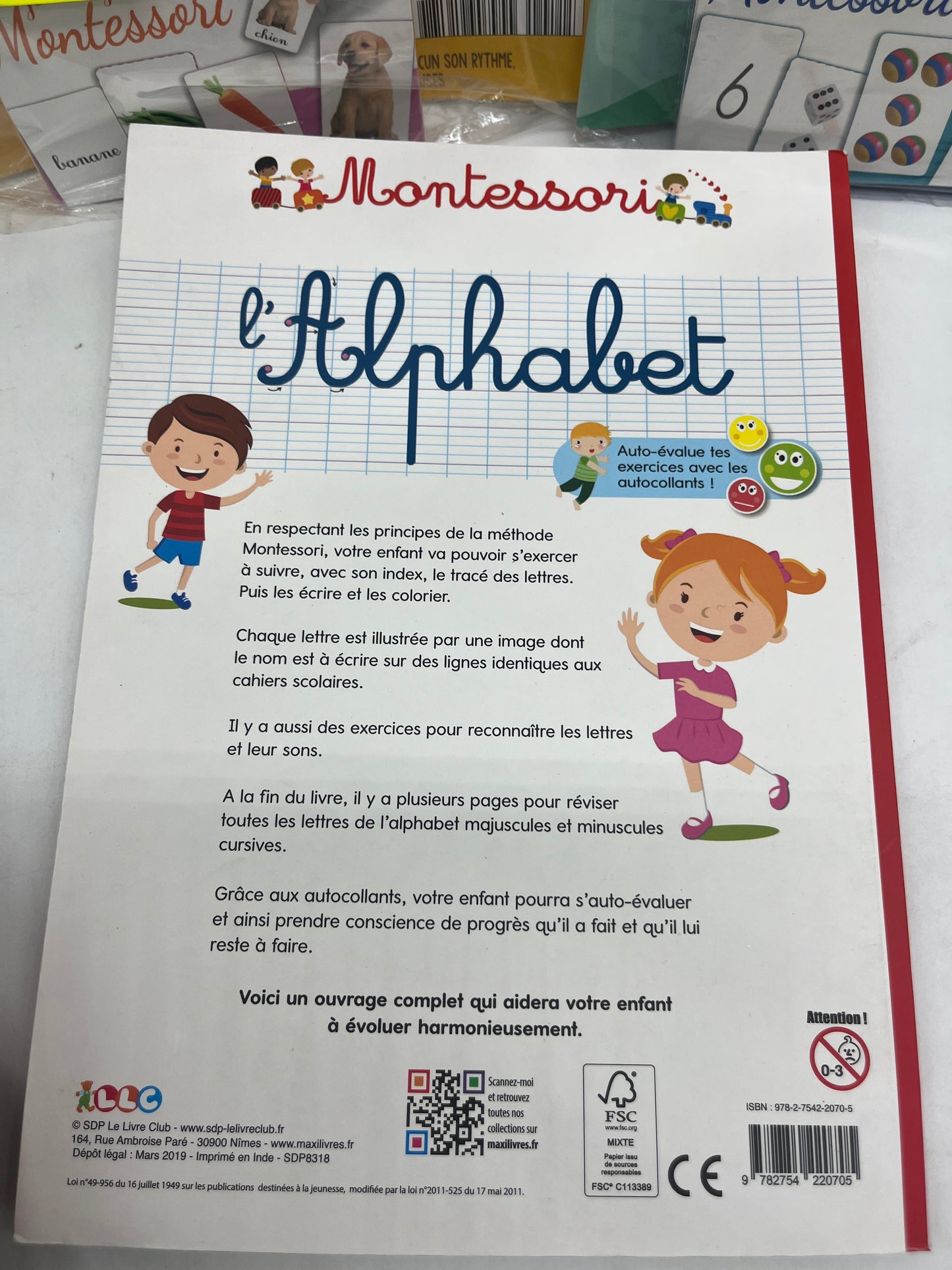 Lot de 3 livres d'activité Je fais seul Montessori ecriture je compte je lis Neuf
