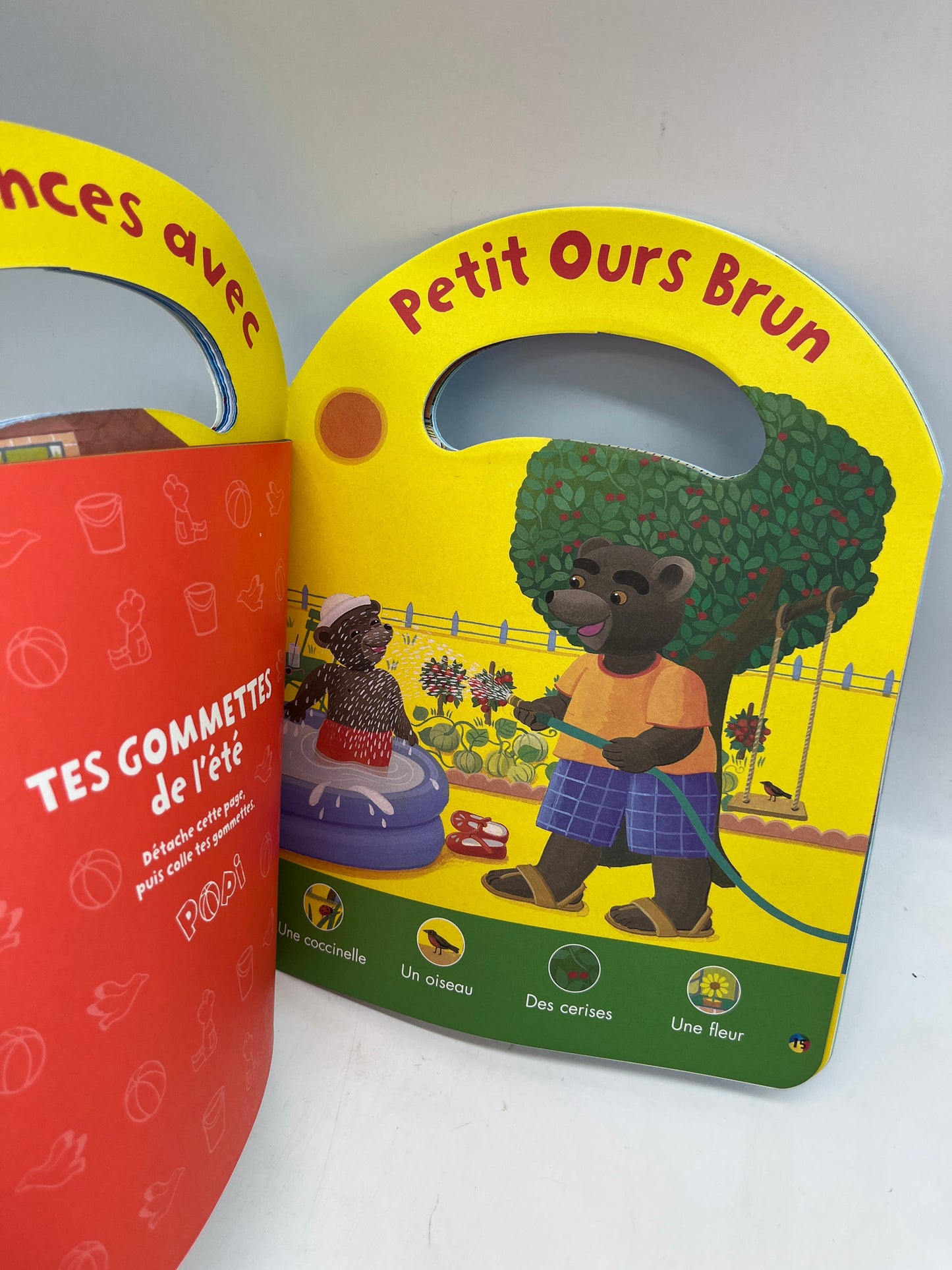 livre d’activité Magazine POPI  Mes premières gommes Avec Petit Ours brun des 1 ans Neuf !