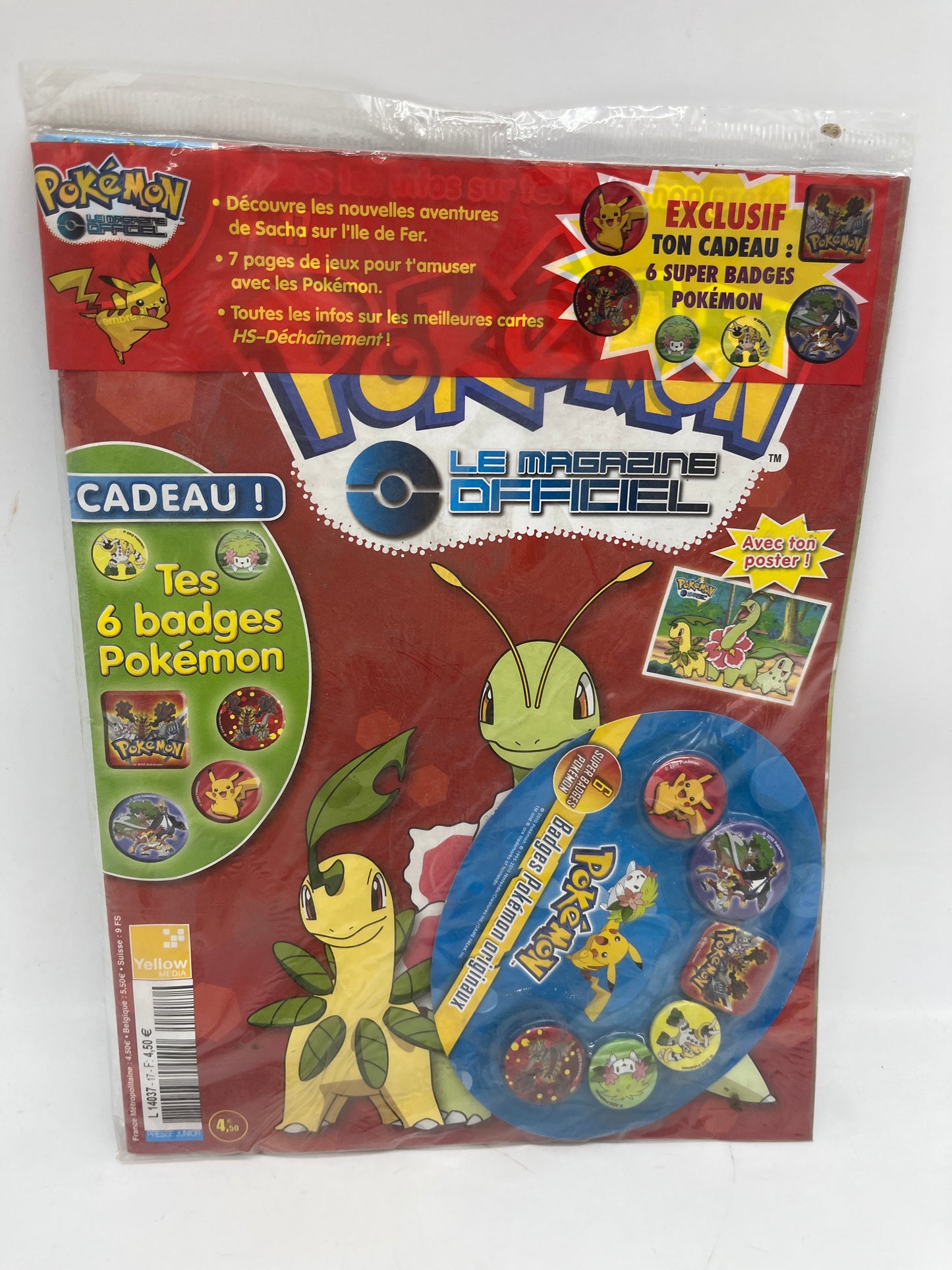 Livre d’activité Magazine POKEMON le magazine officiel avec ces 6 magnets modèle rouge ancien version NEUF