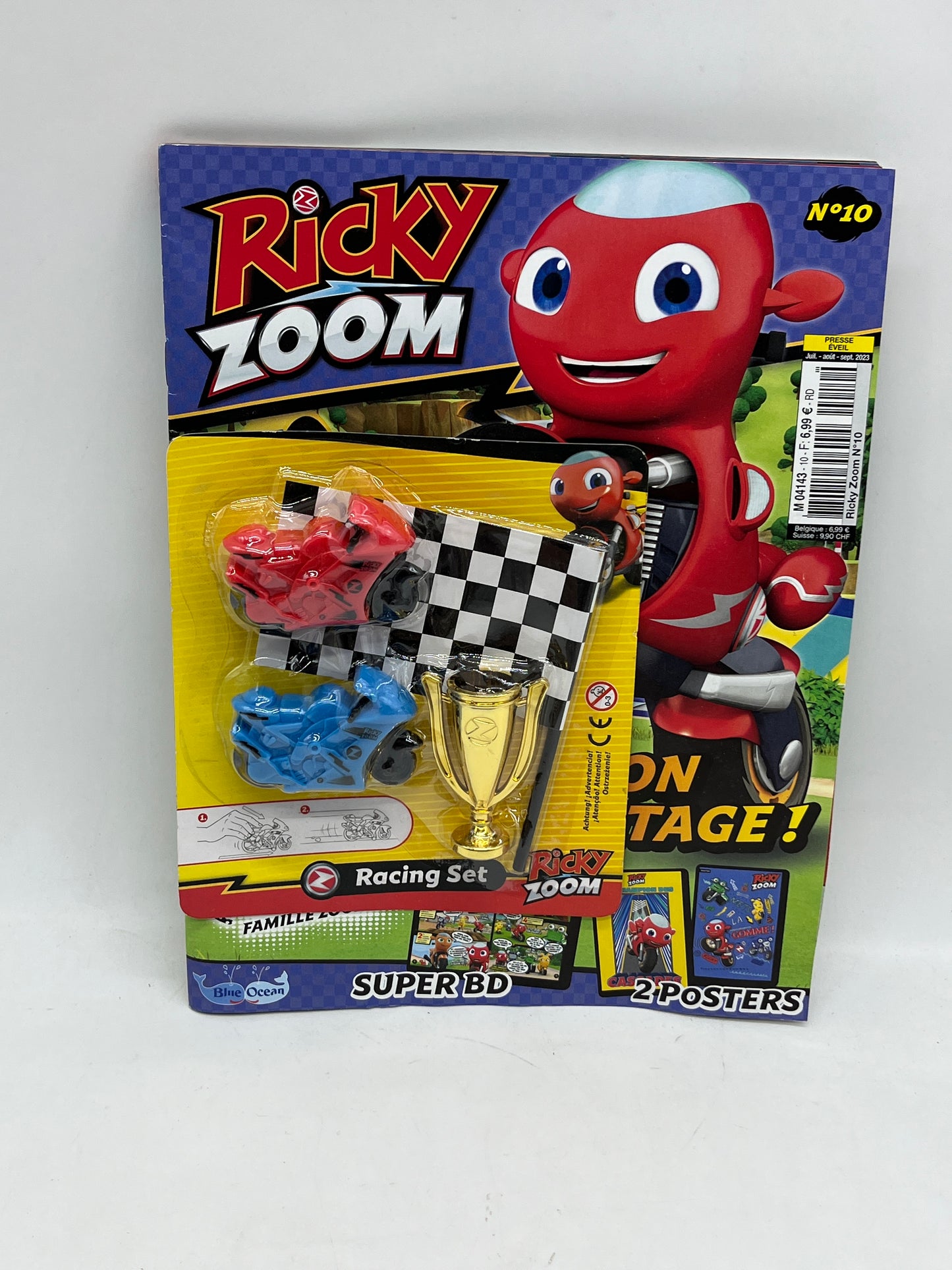 livre d’activité Magazine Ricky zoom avec ses 2 motos à friction et ses accessoires numéro 10 Neuf !