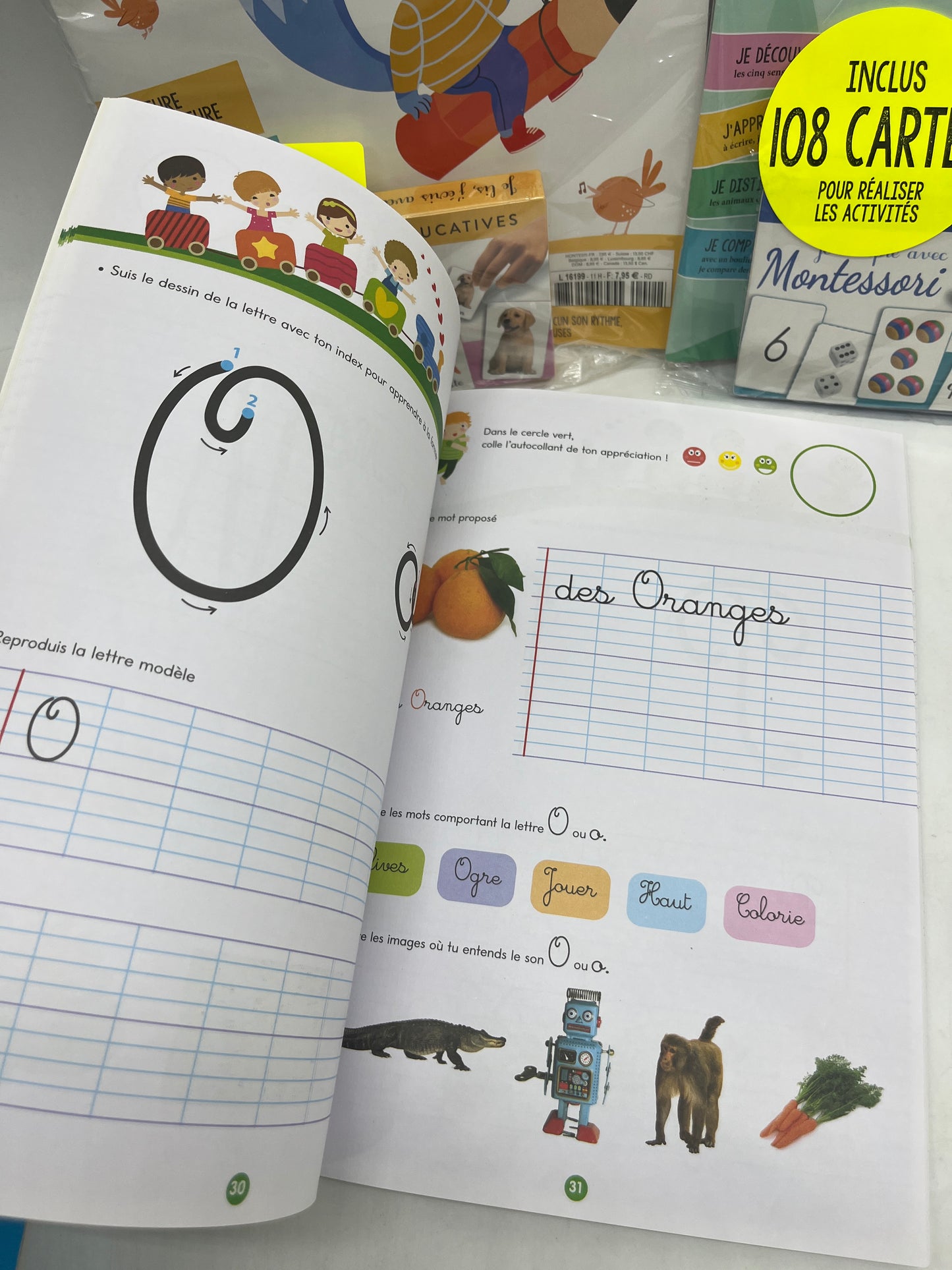Lot de 3 livres d'activité Je fais seul Montessori ecriture je compte je lis Neuf