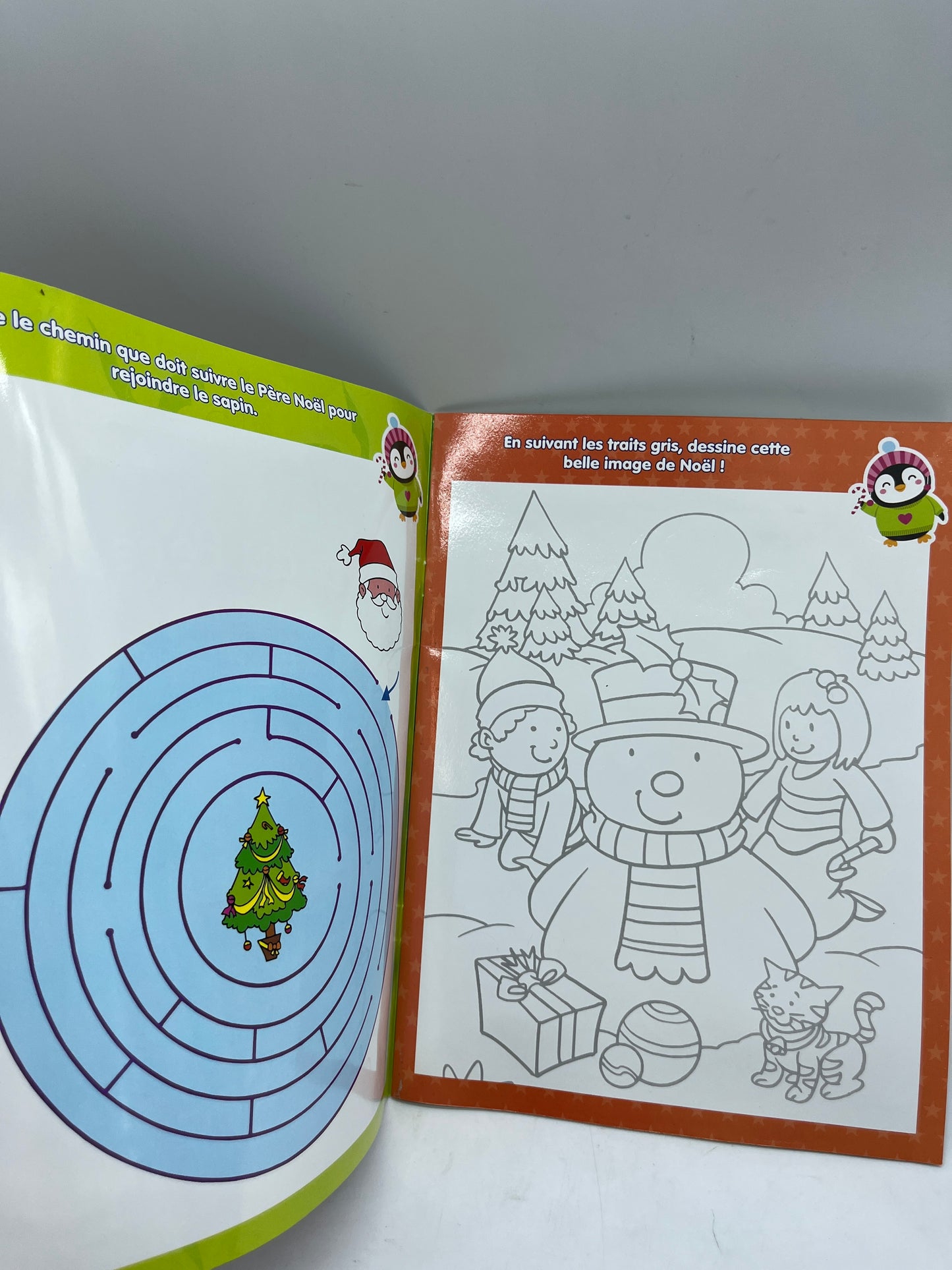 Livre d’activités Spécial Noël avec son feutre effaçable Les jeux du Père Noël Neuf
