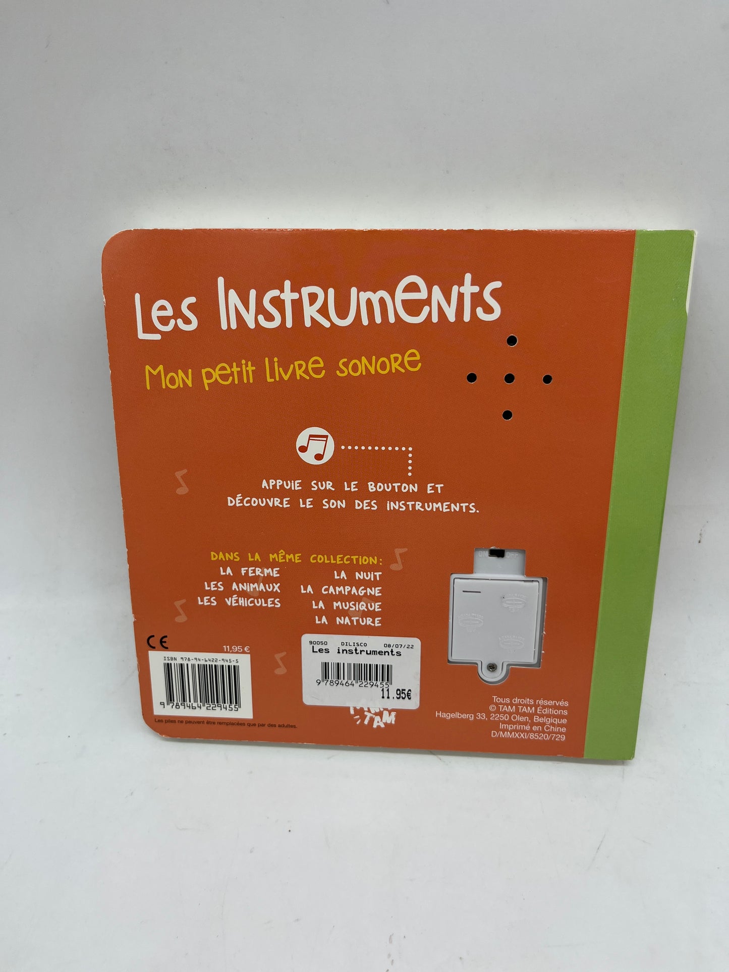 Livre Sonore Mon petit livre sonore thème les instruments de musique ! Neuf édition Tam tam Jeunesse