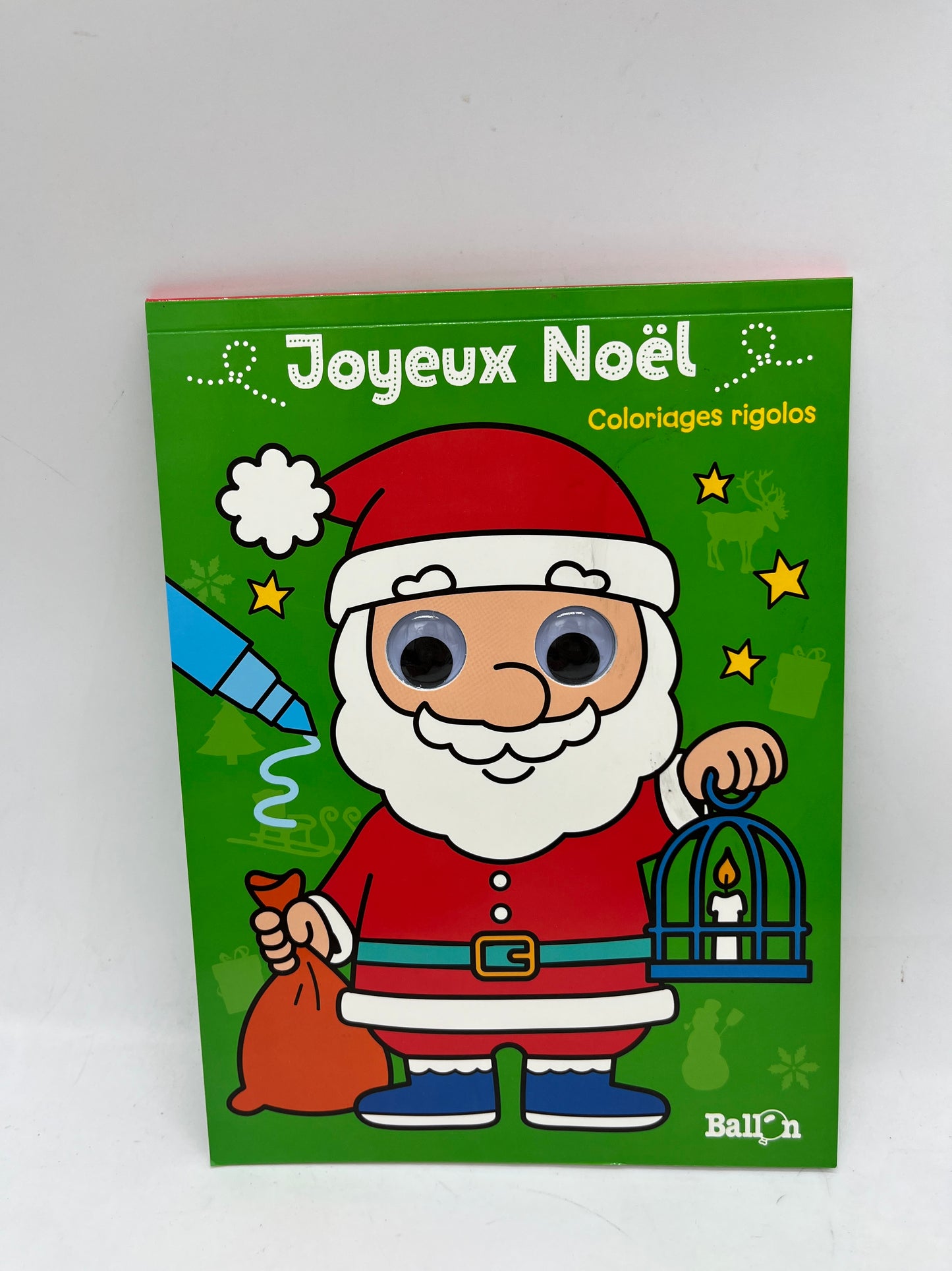 Livre d’activités de Noël  Coloriage avec ces personnages avec les yeux mobile Neuf