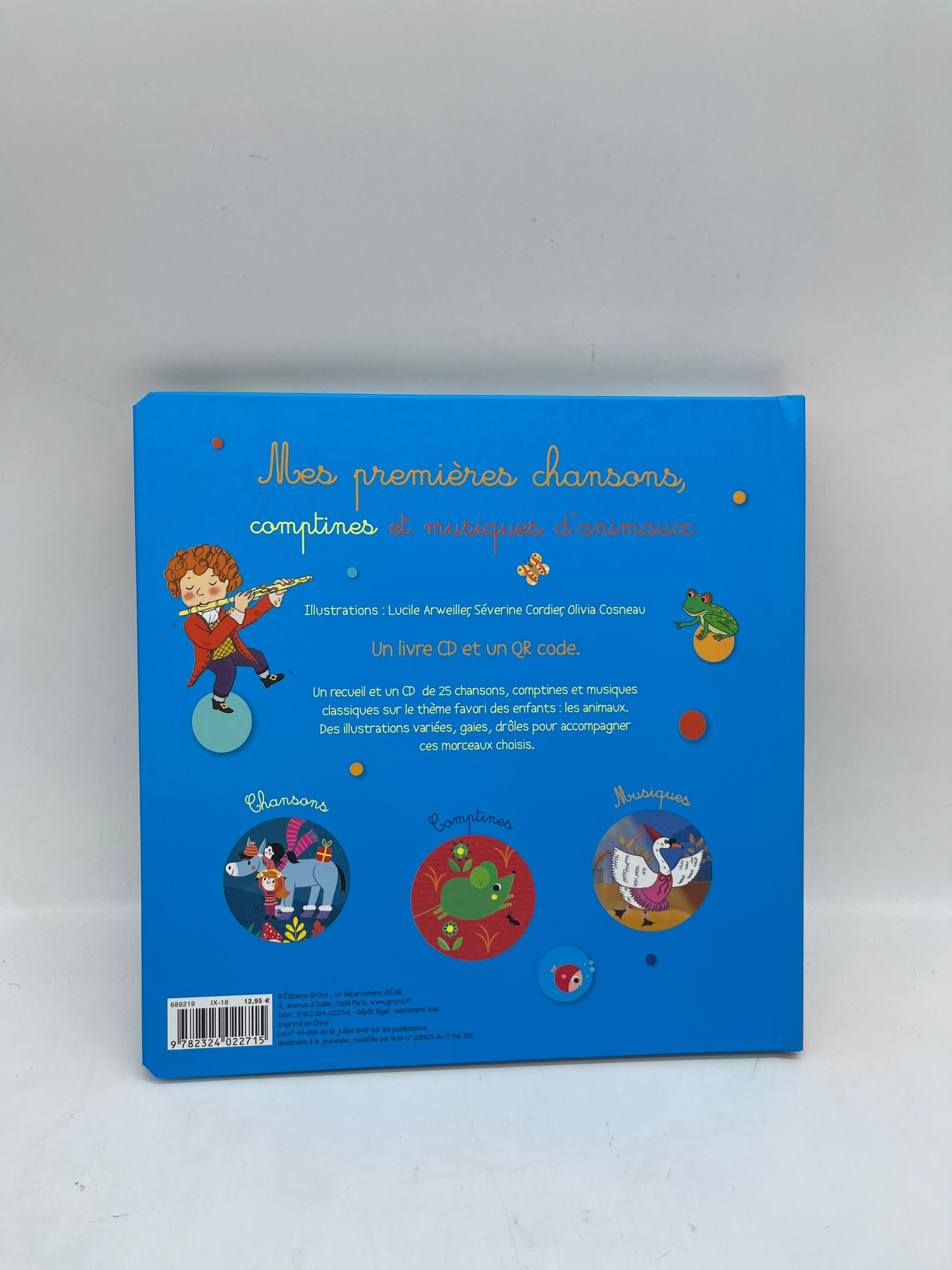 livre sonore  avec CD Ludique Mes premières chansons et  comptines   D’animaux édition Grund Neuf