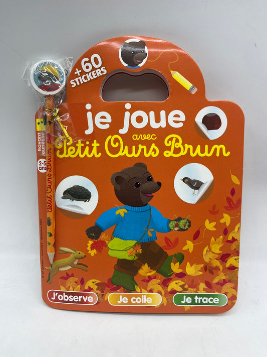 Magazine Je joue avec Petit ours brun jeux histoire stickers thème l’automne Neuf !
