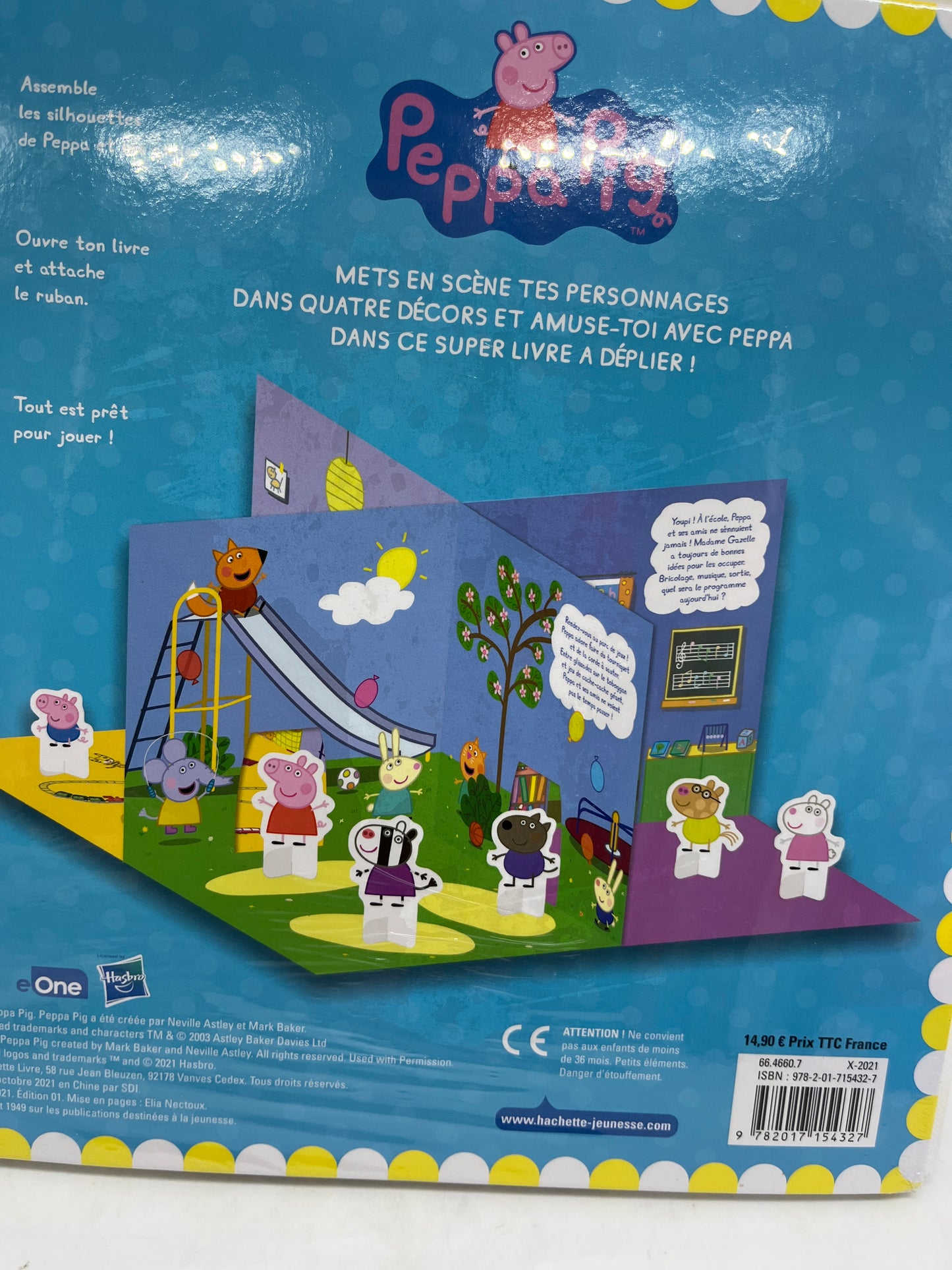 Mon livre Jeu Carrousel Peppa Pig livre à deplier avec 4 décors et 6 personnages Neuf