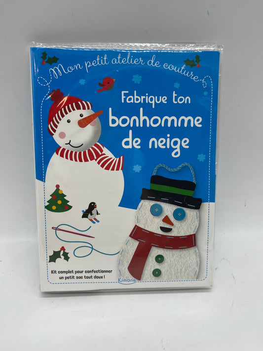 Activité manuelle Mon petit atelier de couture Spéciale Noël hiver Fabrique ton sac Bonhomme de neige Neuf