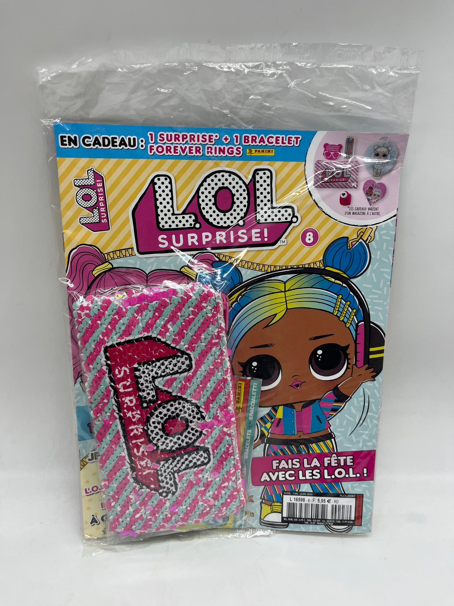 Livre d’activité  Magazine disney LOL surprise numero 8 avec sa trousse a paillette Neuf