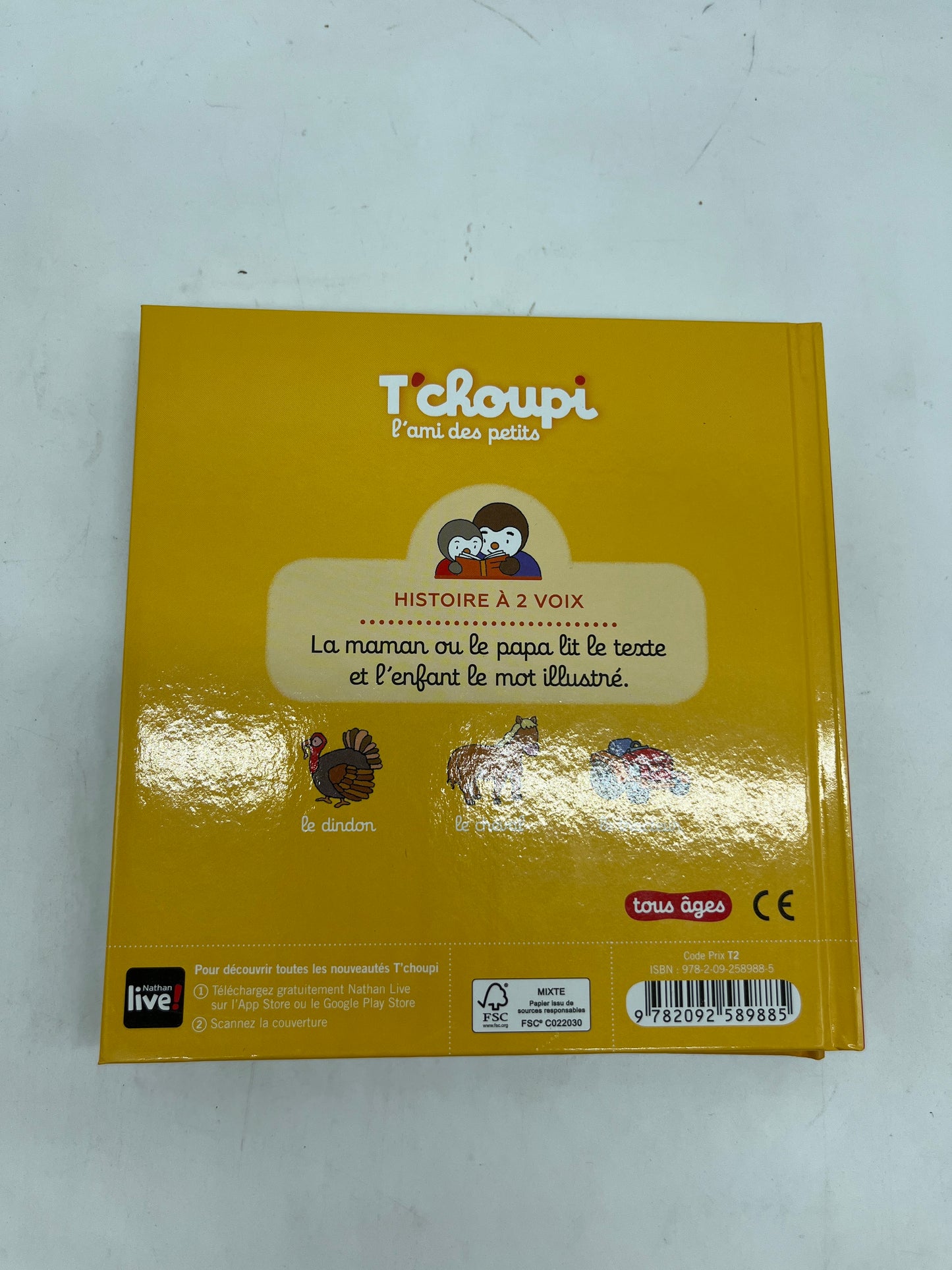 Lot de 3 livres Tchoupi Histoire à deux voix neuf jamais ouvert !