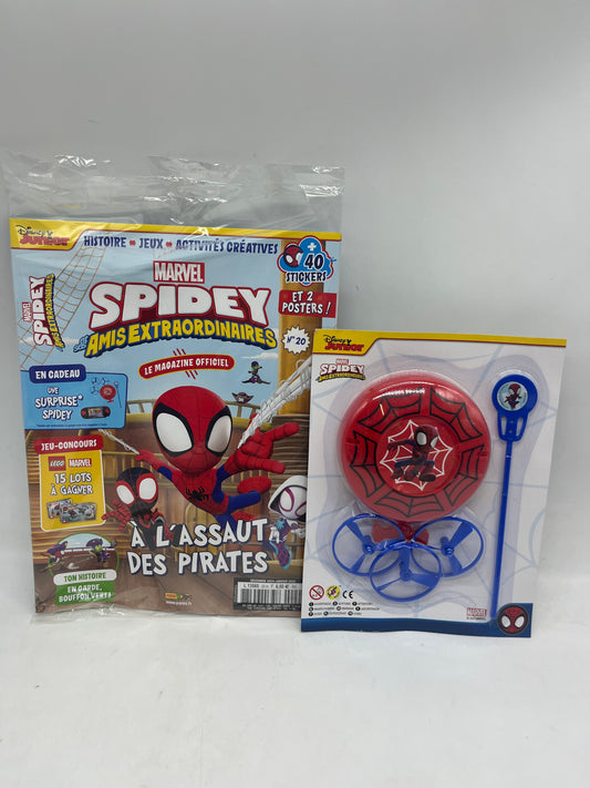 Livre d’activité magazines Disney Spidey avec son lance d’hélices  Spiderman Marvel Neuf