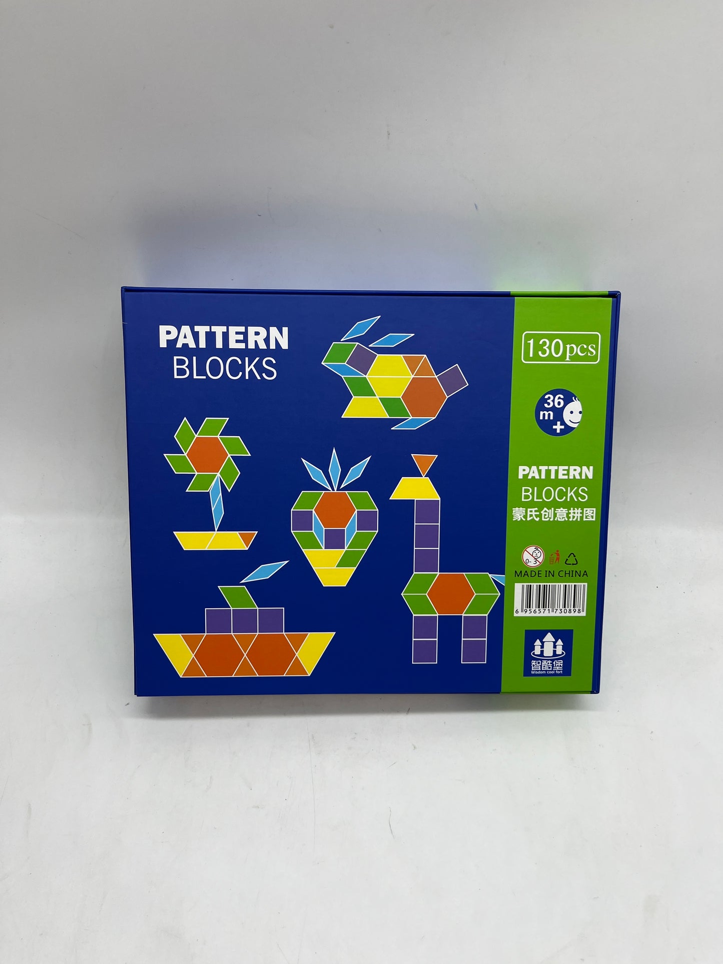 Jouet jeu activités apprentissage 
Puzzle en bois Type Montessori Tangram Géométrie motif couleur forme avec ces 130 pièces en bois Neuf