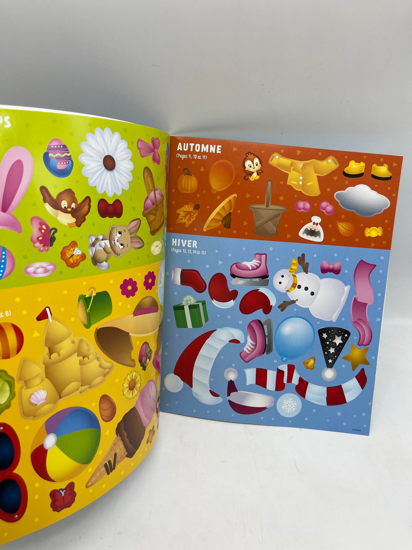 Magazine livre d’activité Disney Baby Mes premiers collages thème les saisons Histoire jeu activité Neuf