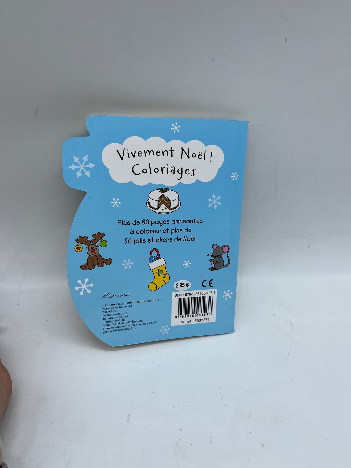 Livre d’activité Vivement Noël avec ces coloriages et ces 50!stickers Format poche Neuf