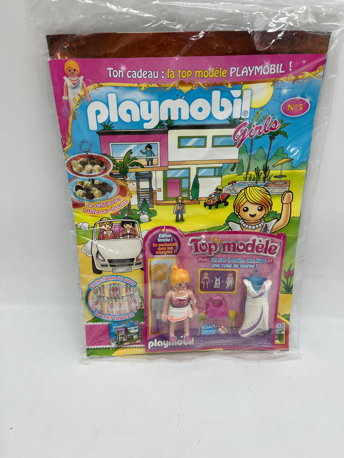 Livre D’activité magazine Playmobil  girls avec sa figurine Top model jamais ouvert Neuf