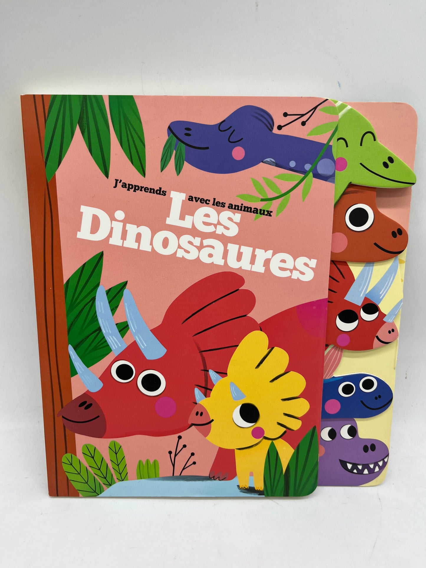 Livre histoire j’apprends avec les animaux tout cartonné thème les dinosaures Neuf