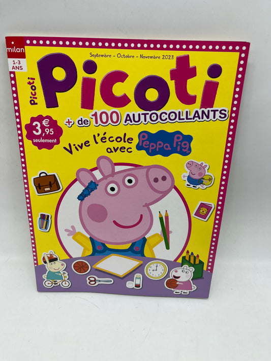 livre d’activité Magazine Peppa Pig  Thème la rentrée avec ses 100 autocollants  Neuf