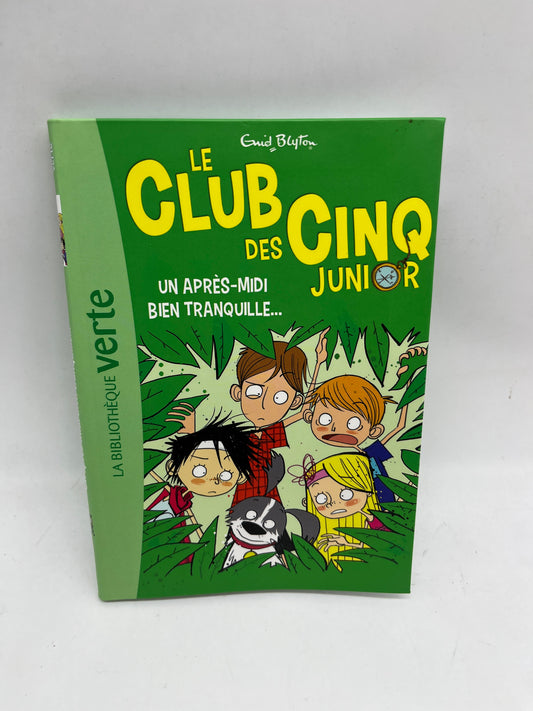 Livre histoire Ma bibliothèque verte Le club des cinq Junior Un après-midi bien tranquille Neuf
