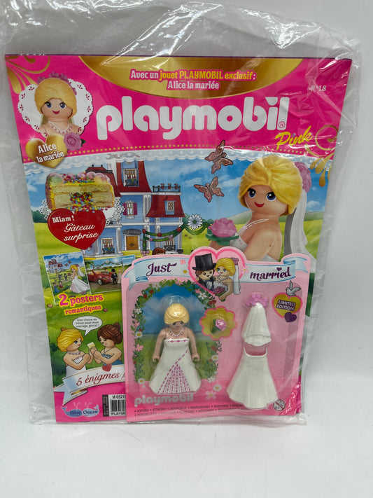 Livre D’activité magazine Playmobil  girls avec sa figurine Alice la mariée jamais ouvert Neuf