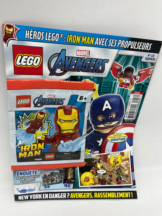 livre d’activité Magazine Lego avenger avec sa mini figure Iron man  Neuf !