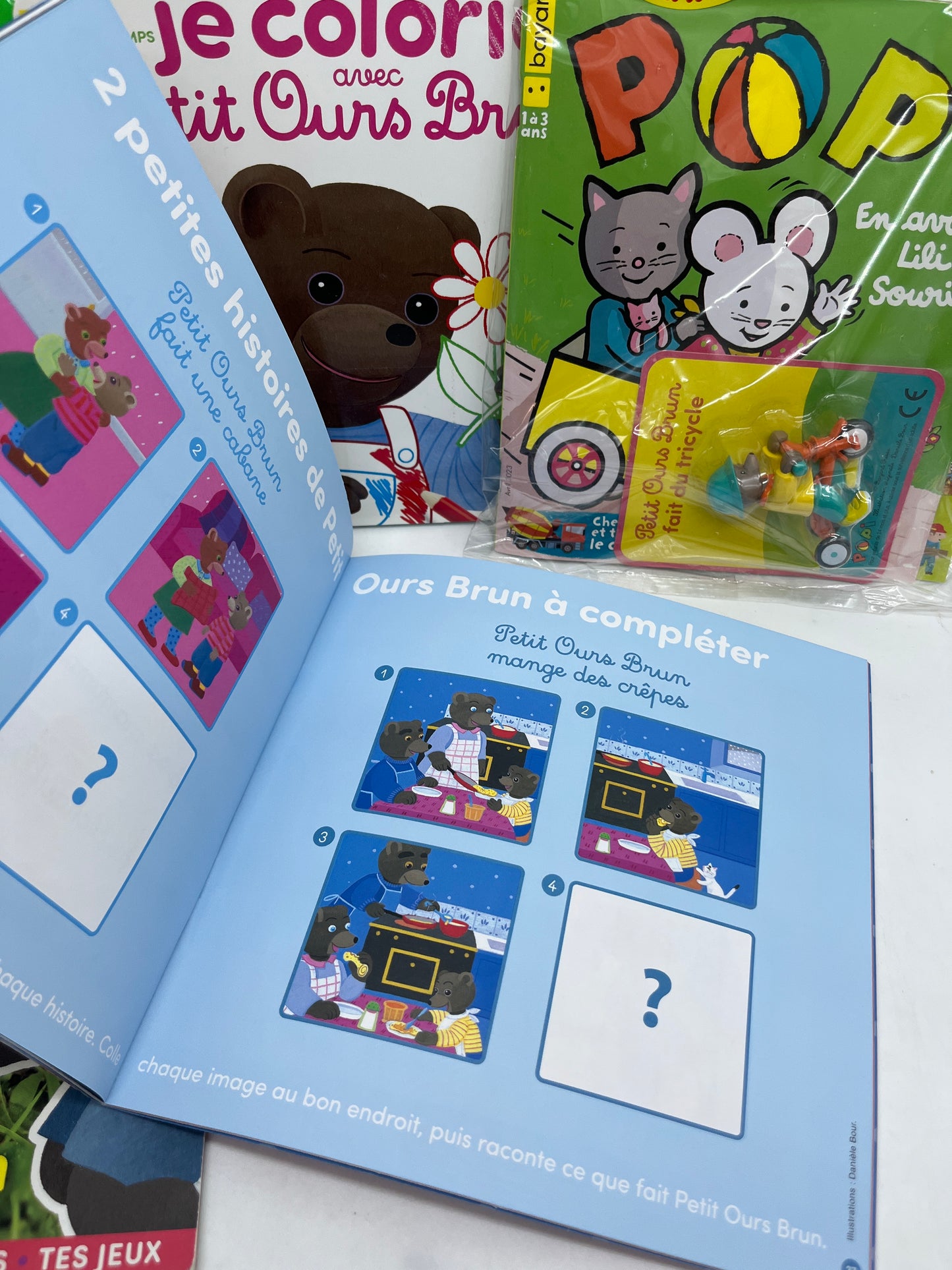 Lot de 5 livres d’activité Magazine Spécial Petit Ours Brun gommettes jeux histoire activités Neuf