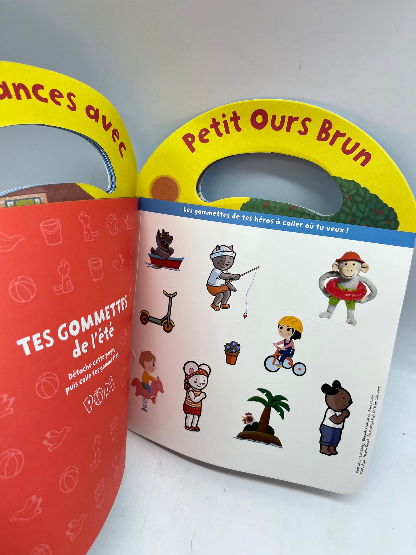 livre d’activité Magazine POPI  Mes premières gommes Avec Petit Ours brun des 1 ans Neuf !