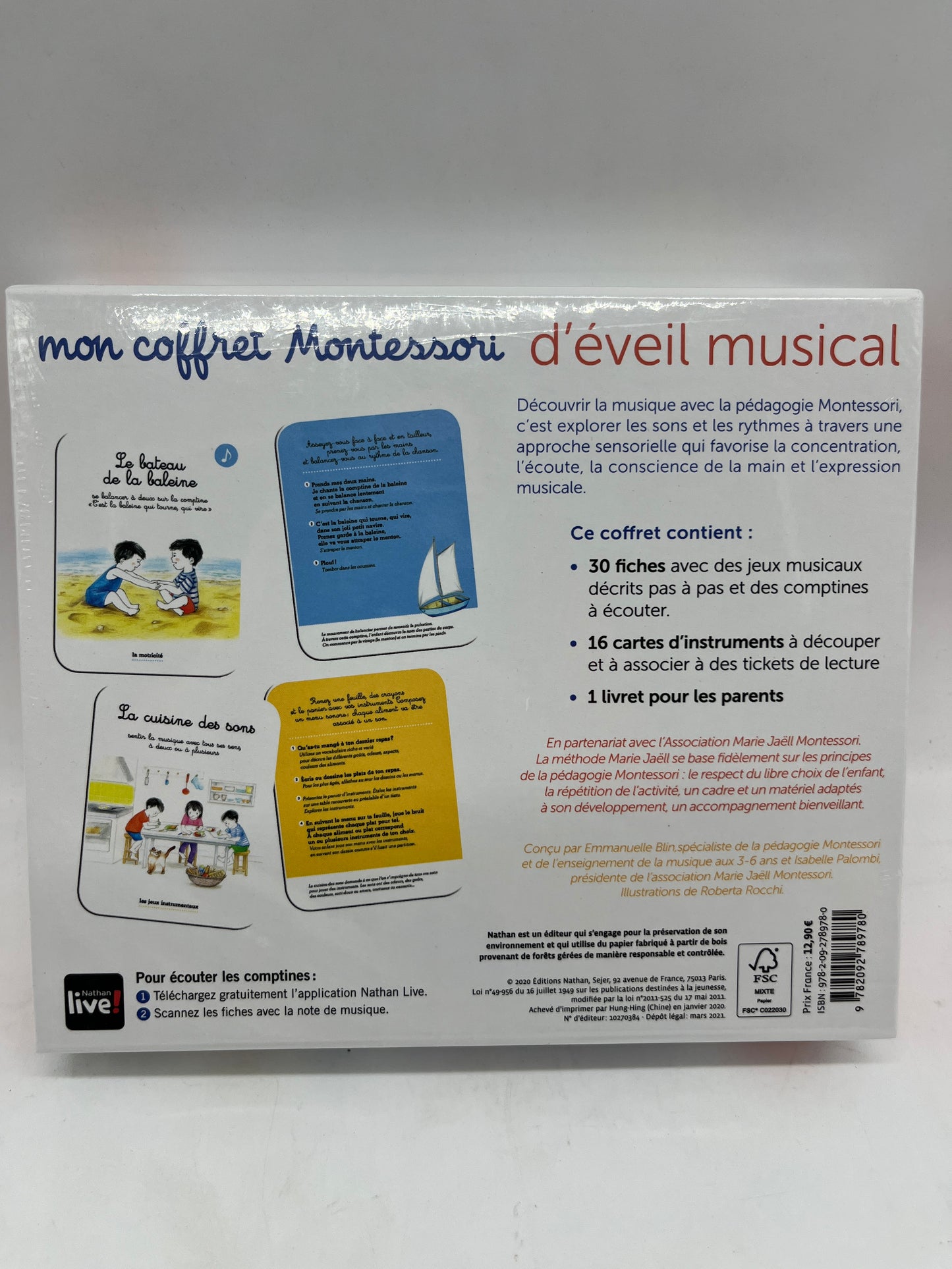 Mon coffret Montessori d’éveil musical avec comptine à ecouter Neuf sous blister