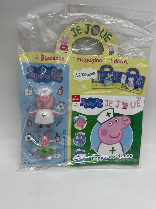 magazine livre d’activités Pack Peppa Pig  Je joue avec ses figurines inédites Peppa docteure numéro23 !