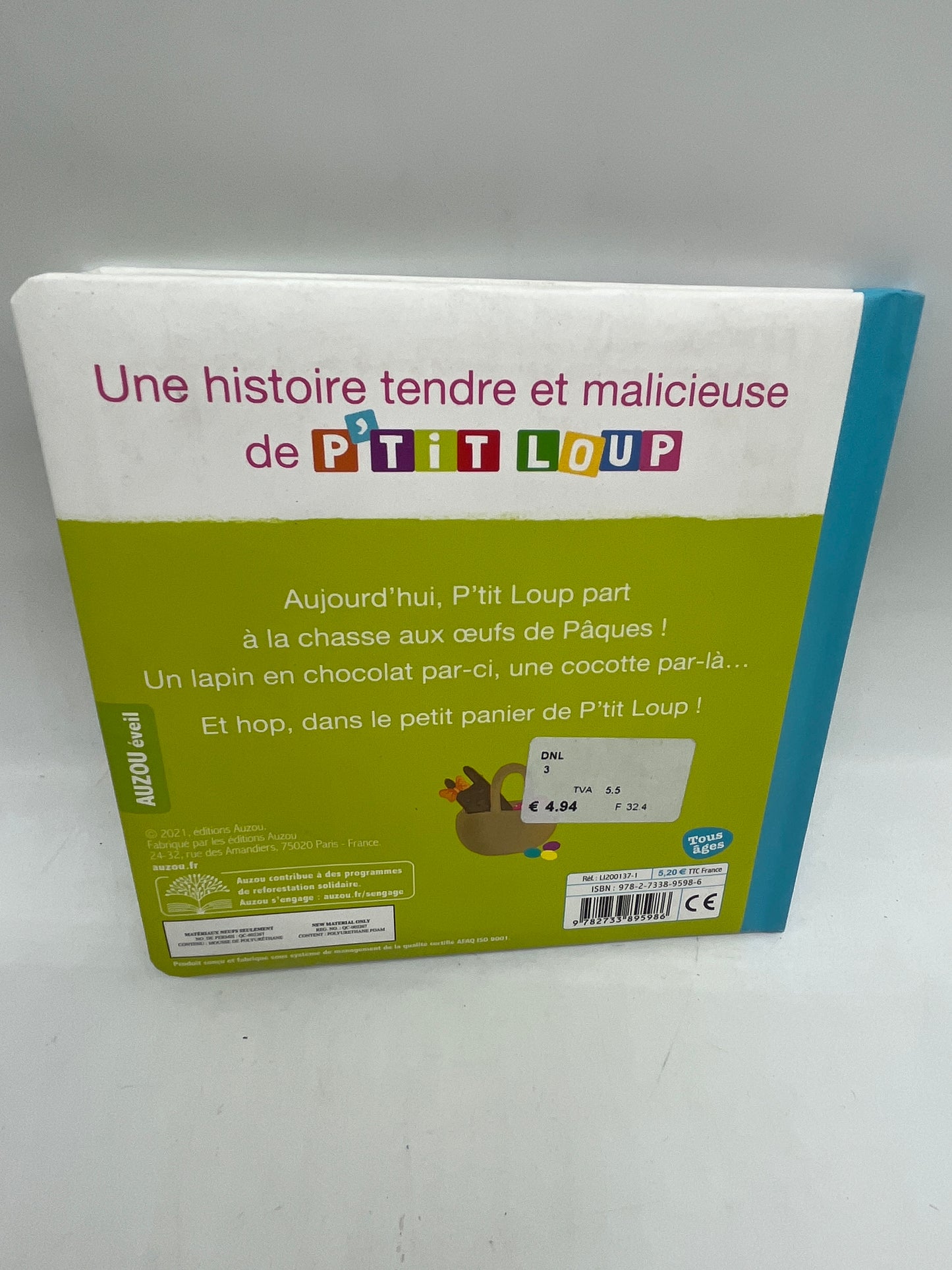 Livre P’tit Loup fête Pâques edition Auzou Neuf